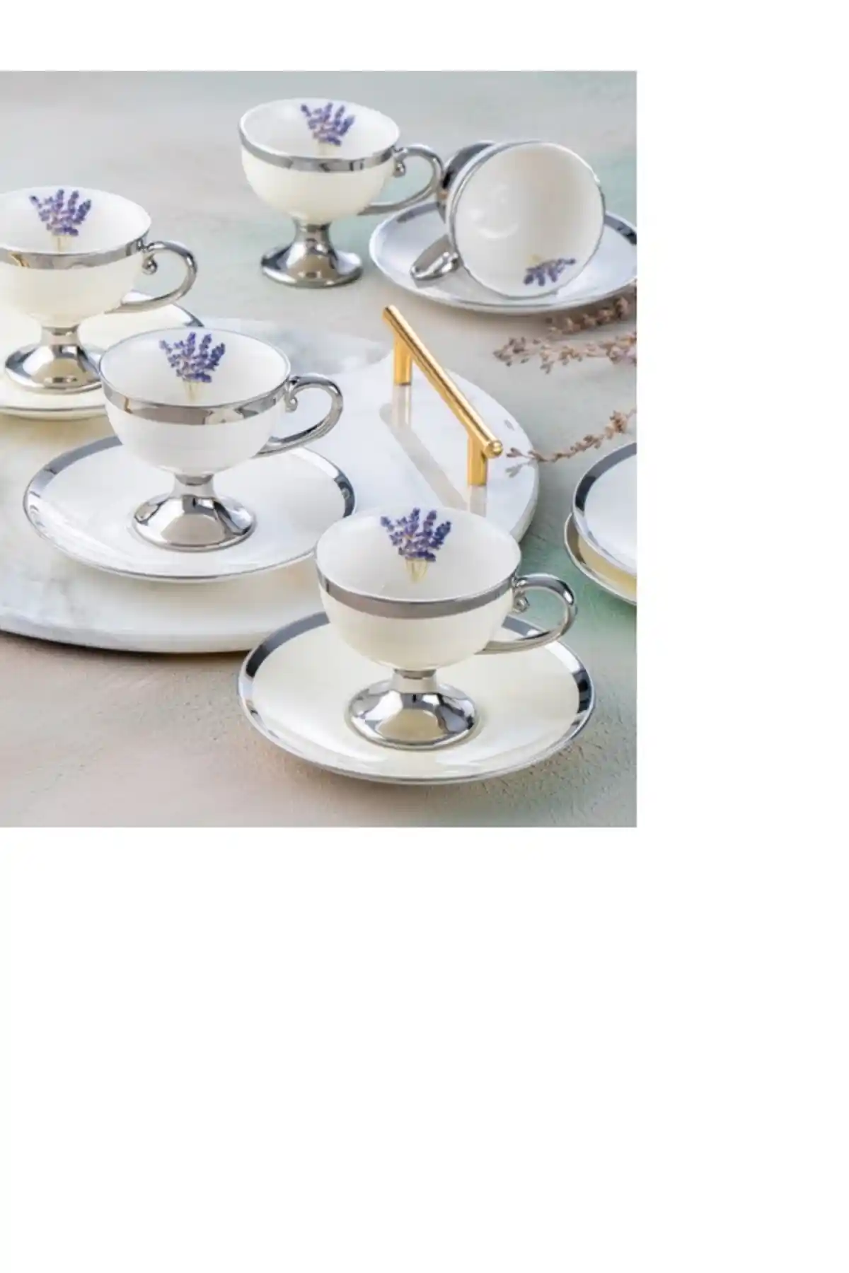 ACAR Miranda 6 Kişilik Porselen Kahve Fincanı Takımı Estetik ve Dayanıklı Tasarım