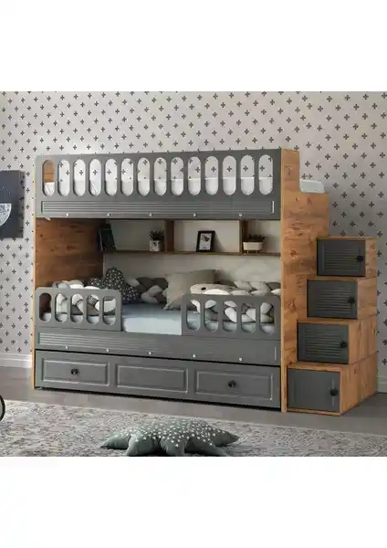 Çetin Ranza Panjur Yavrulu Ranza: Fonksiyonel ve Estetik Çocuk Odası Mobilyası