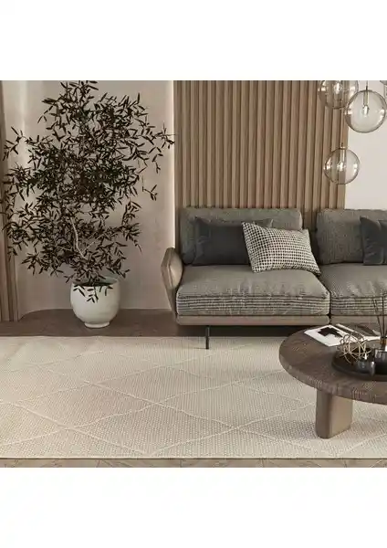Cool Halı Elit 02 Bej Bukle Salon Halısı Modern ve Dayanıklı Ev Dekorasyon Ürünü