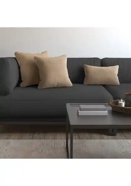 Demor Home Soft Series Kum Beji Kırlent Kılıfı Yüksek Kalite ve Estetik Tasarım