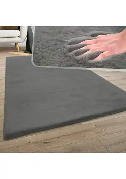 Dinarsu Loft Peluş Halı Antrasit: Modern ve Konforlu Ev Dekorasyonu İçin Uygun