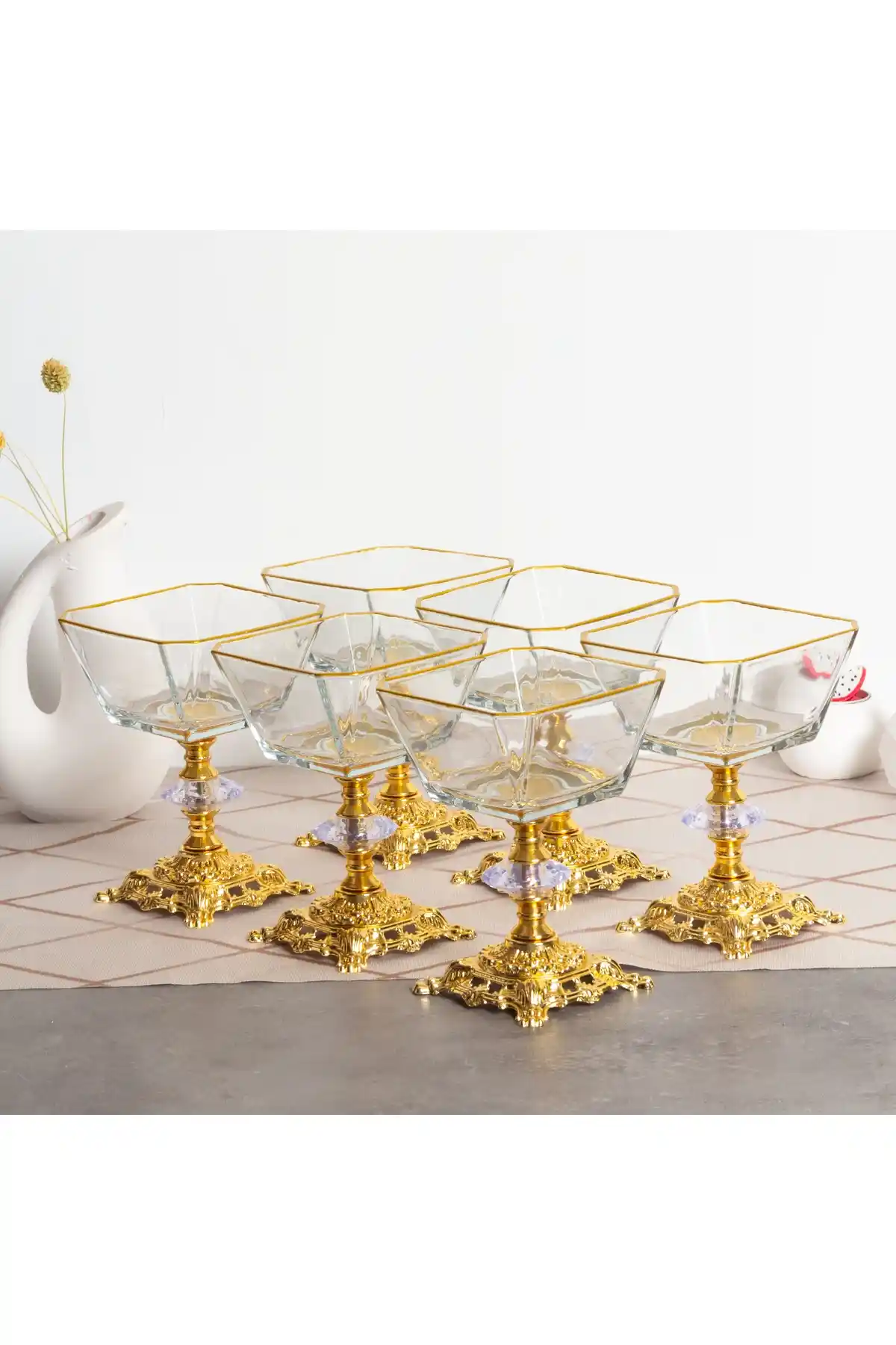 Elta Collection Karen 6 Parça Döküm Ayaklı Sunumluk Seti Estetik ve Çok Yönlü Kullanım İmkanları