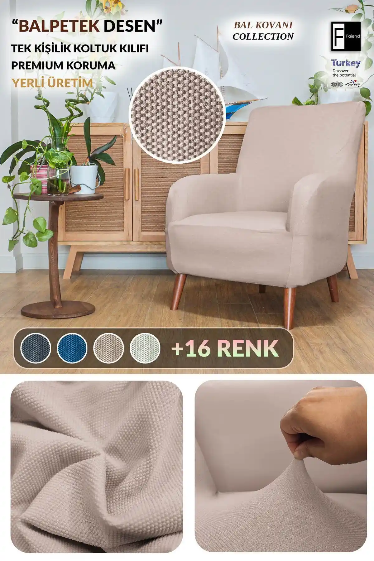 Faiend Streç Lastikli Berjer Kılıfı: Modern ve Dayanıklı Koruma Çözümü