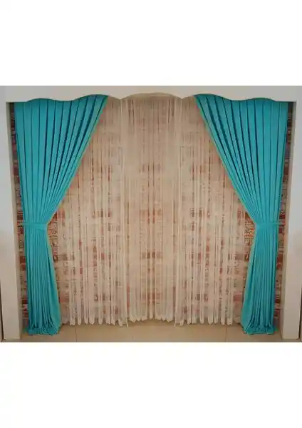 Figen Perde Turkuaz Renk Fon Perde: Estetik ve Fonksiyonellik Sunan Dayanıklı Tasarım