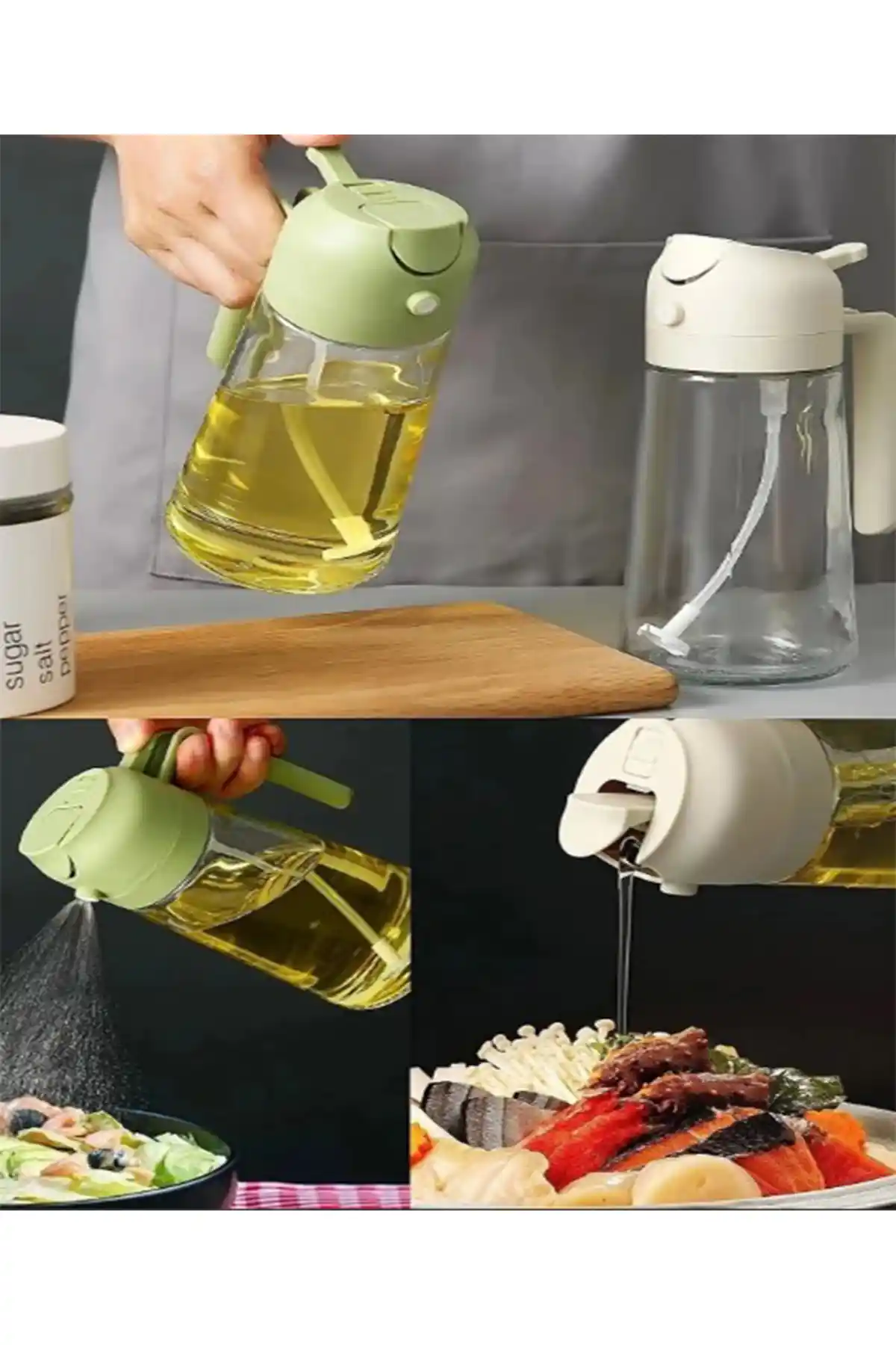 Genel Markalar Cam Çift Fonksiyonlu Yağdanlık ve Sıvıyağ Şişesi Ürünü Özellikleri ve Kullanım Avantajları