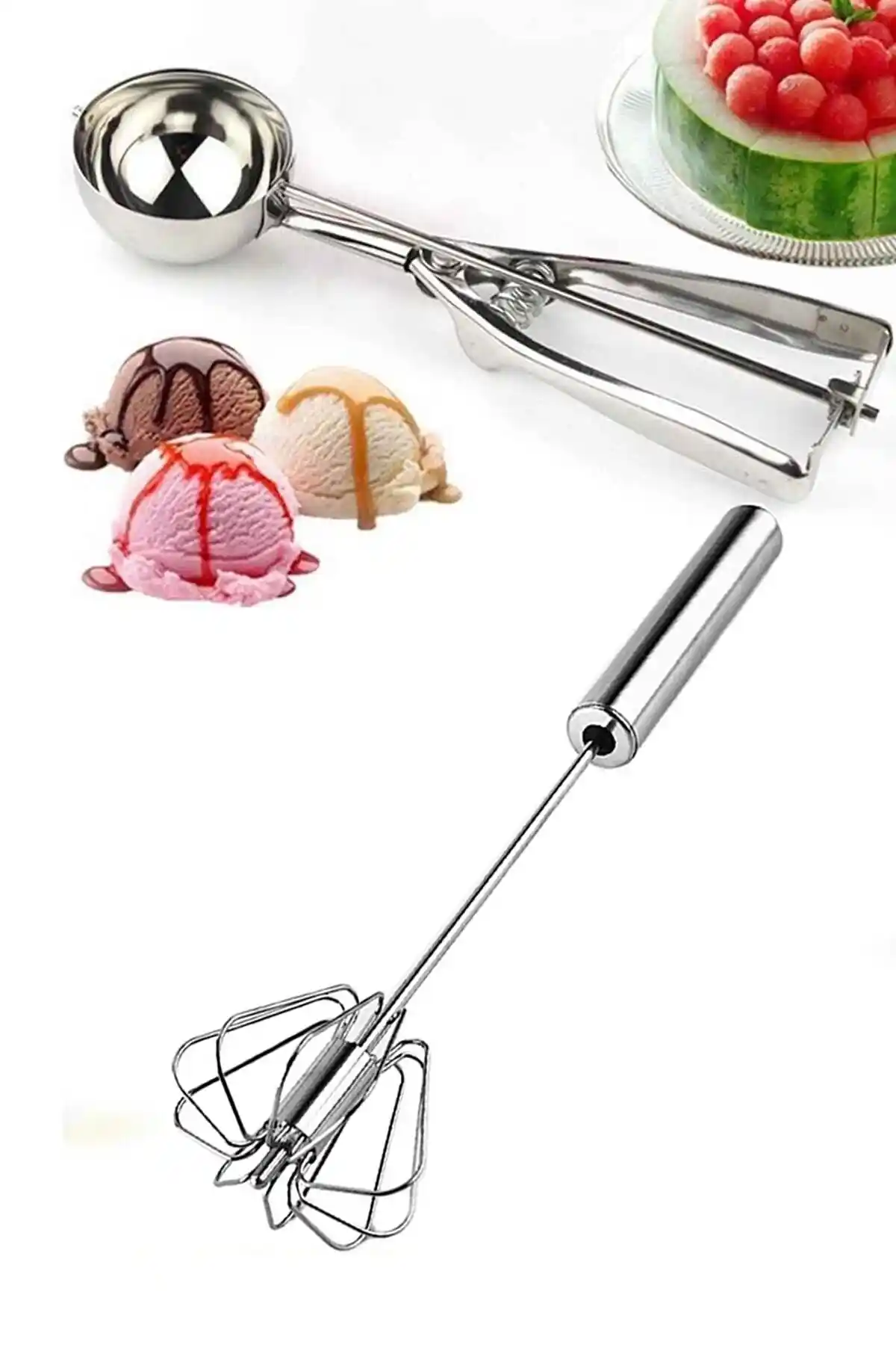 Genel Markalar Çelik Dondurma Kaşığı ve Otomatik Basmalı Çırpıcı Ürün İncelemesi