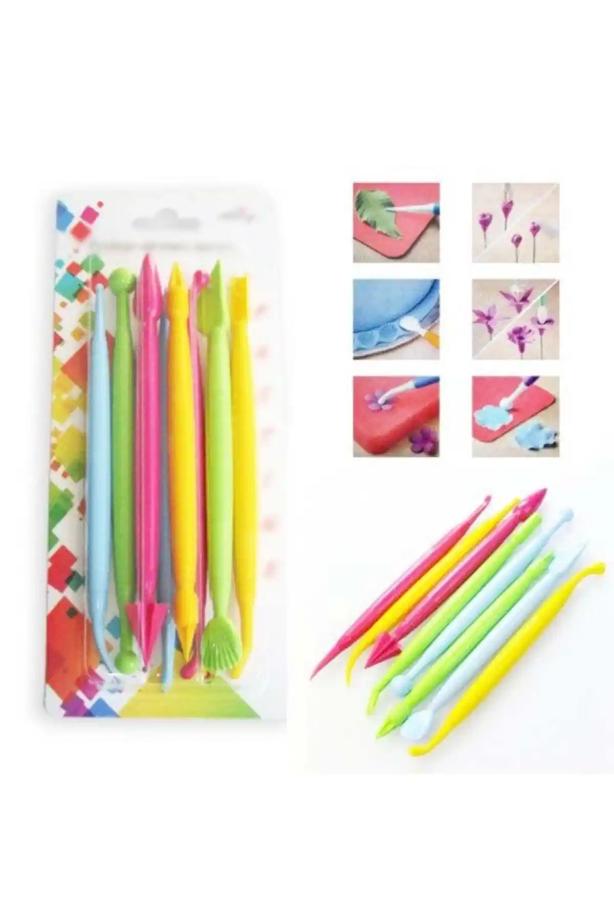 Genel Markalar Şeker Hamuru ve Marzipan Şekillendirici Seti ile Pasta ve Tatlı Dekorasyonu