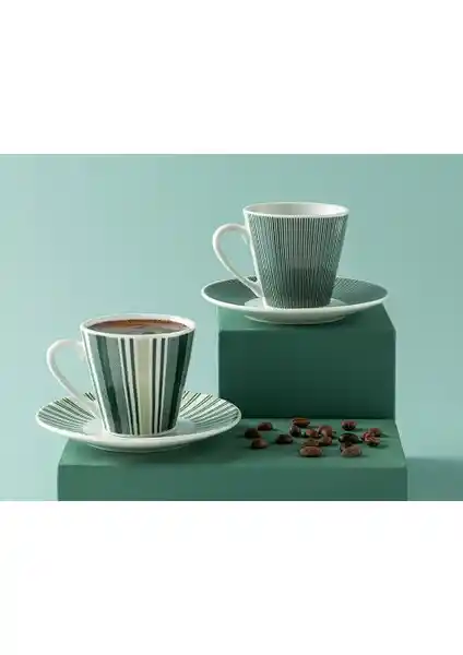 İngiliz Evi Lori Porselen 2'li Kahve Fincan Takımı Şık ve Kullanışlı Tasarım