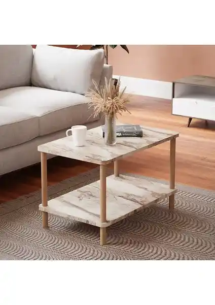 İntergo Oval Ahşap Ayaklı Orta Sehpa Modern Tasarım ve Kullanışlı Özellikler