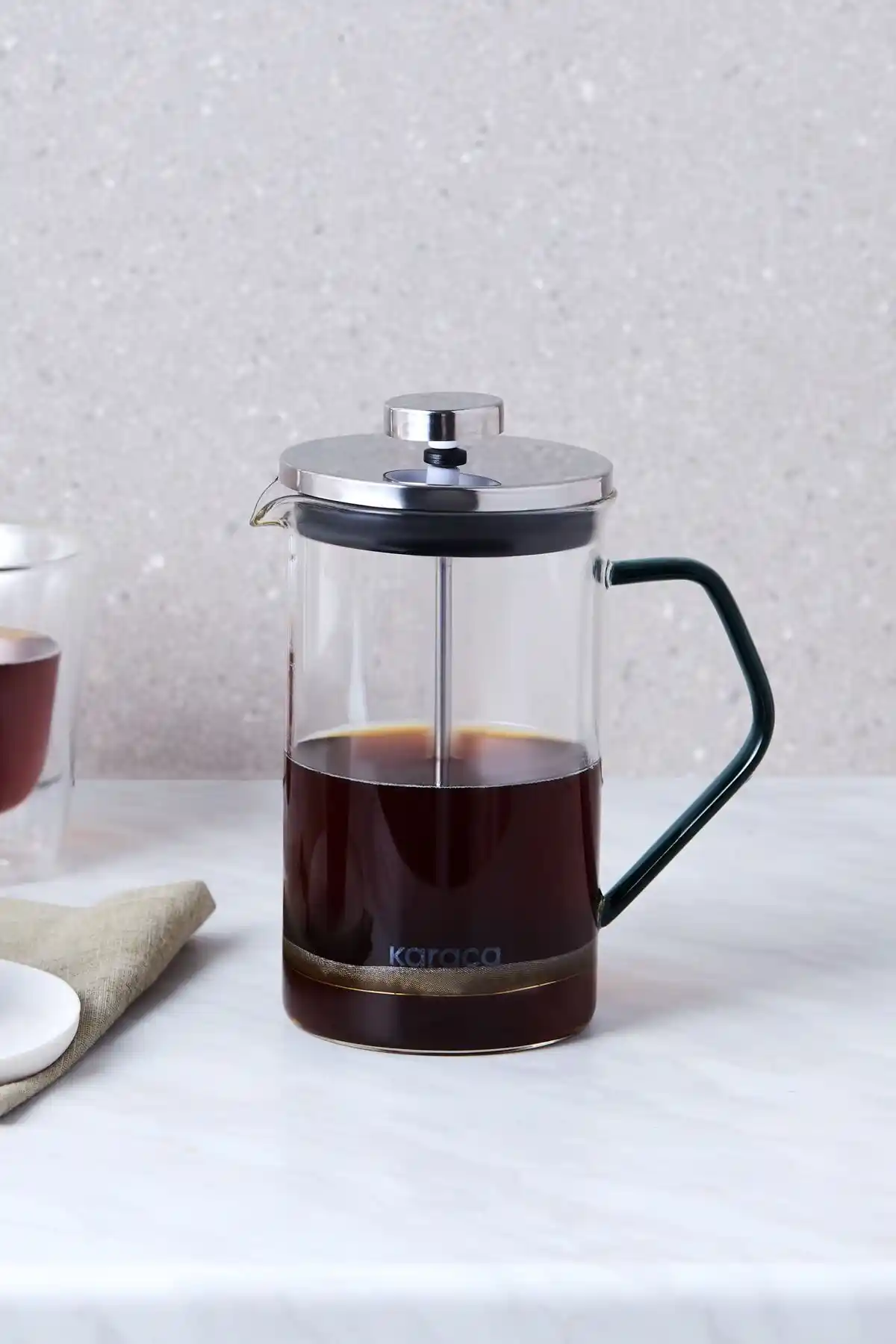 Karaca Coffee Bean Borosilikat Cam French Press: Estetik ve Dayanıklı Kahve Demleme Aracı