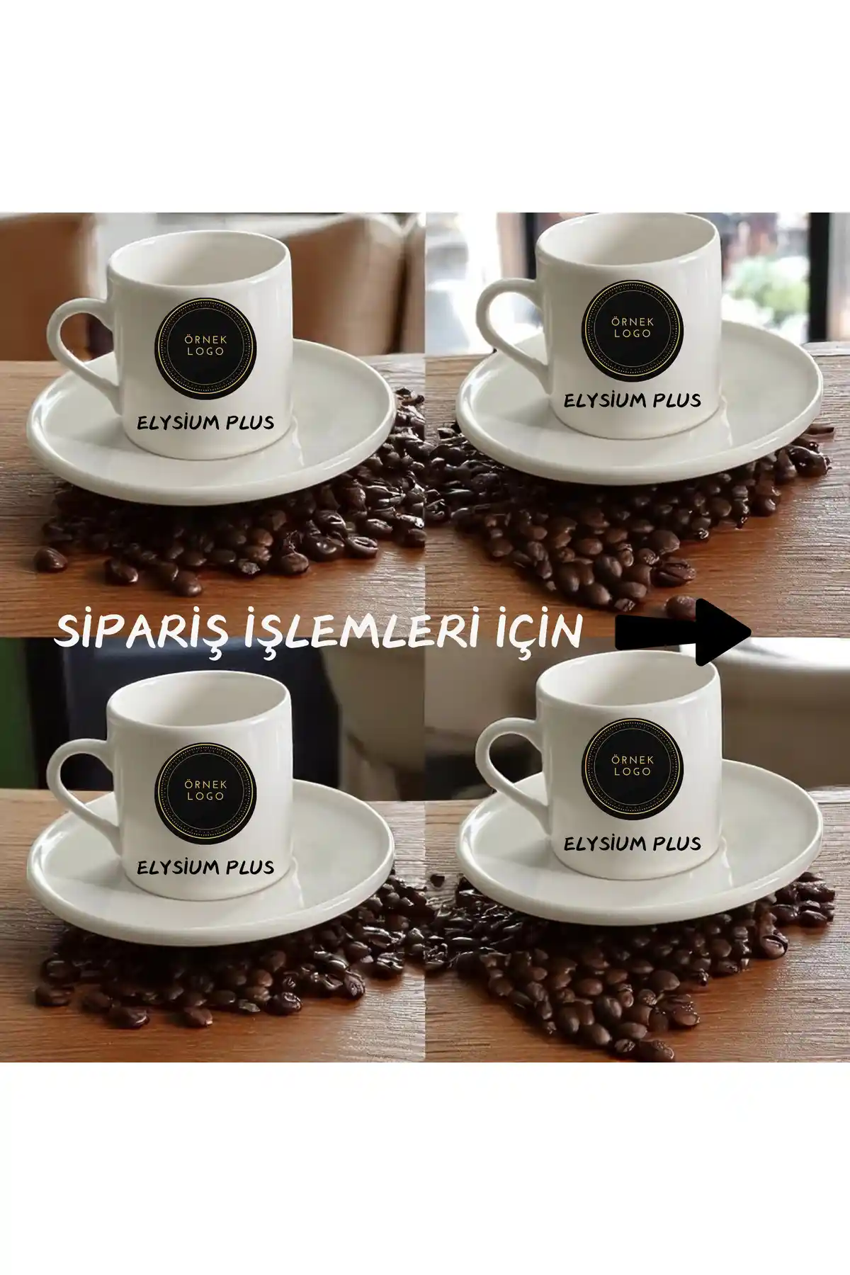 Kurumsal Kimlik ve Estetiği Yansıtan Logolu Kahve Fincanı Seti Üretici ve Satıcılar İçin Uygun