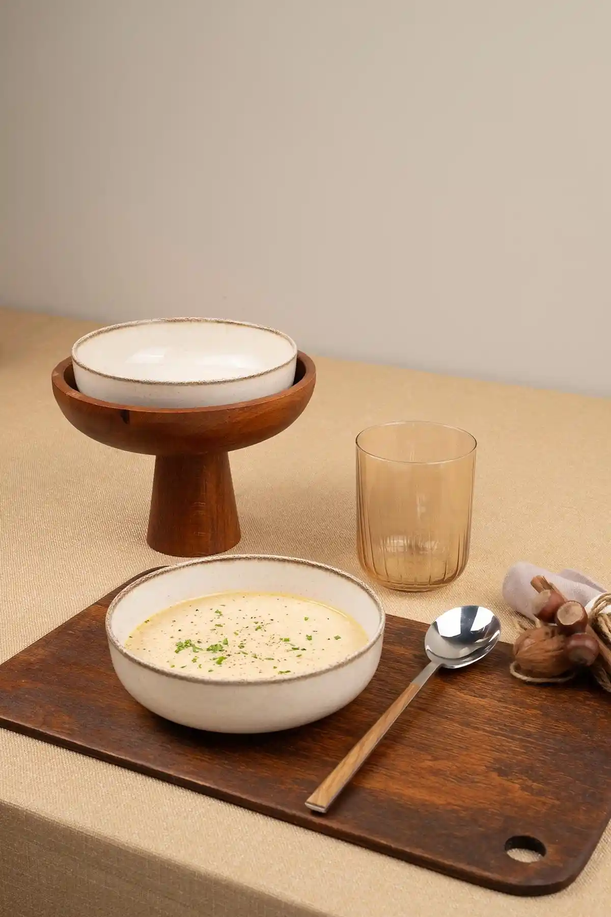 Kütahya Porselen Moderna 2 Parça 15 cm Kase Tarçın Modern ve Şık Tasarım