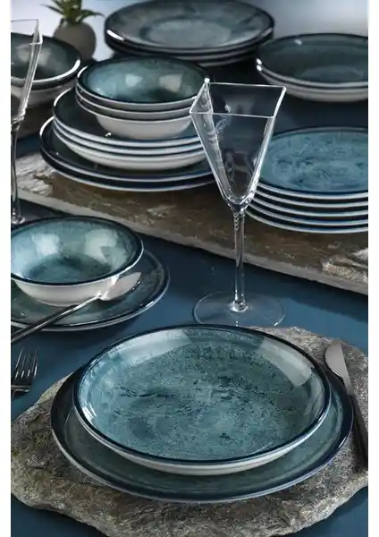 Kütahya Porselen Nano Krem 24 Parça Yemek Takımı Şıklık ve Fonksiyonellik Sunar