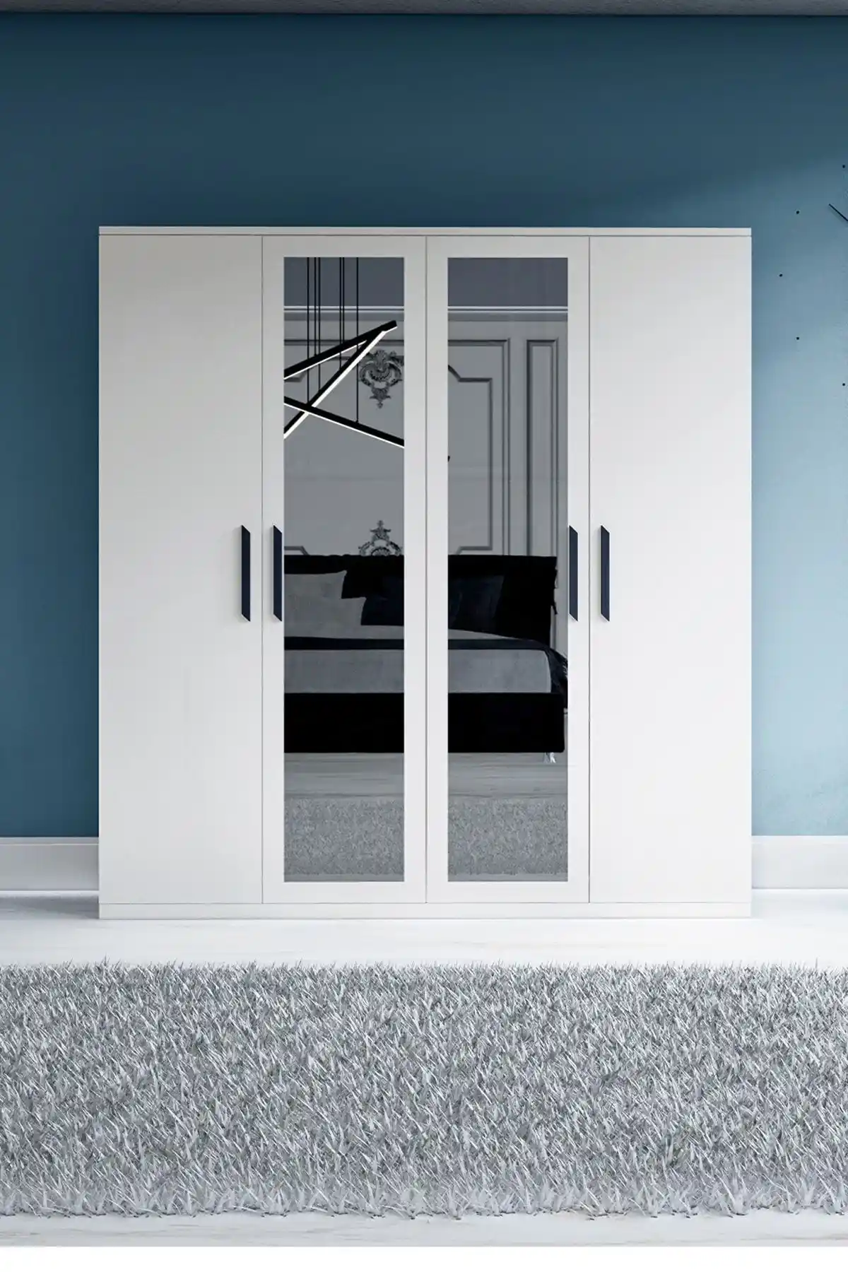 Metalia Gm 051 4 Kapılı Aynalı Gardrop Dolap: Modern ve Fonksiyonel Tasarım Özellikleri