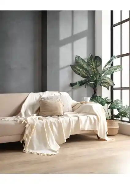 Miracolo Home Pamuklu Dekoratif Koltuk Örtüsü: Dayanıklı ve Estetik Tasarım Özellikleri