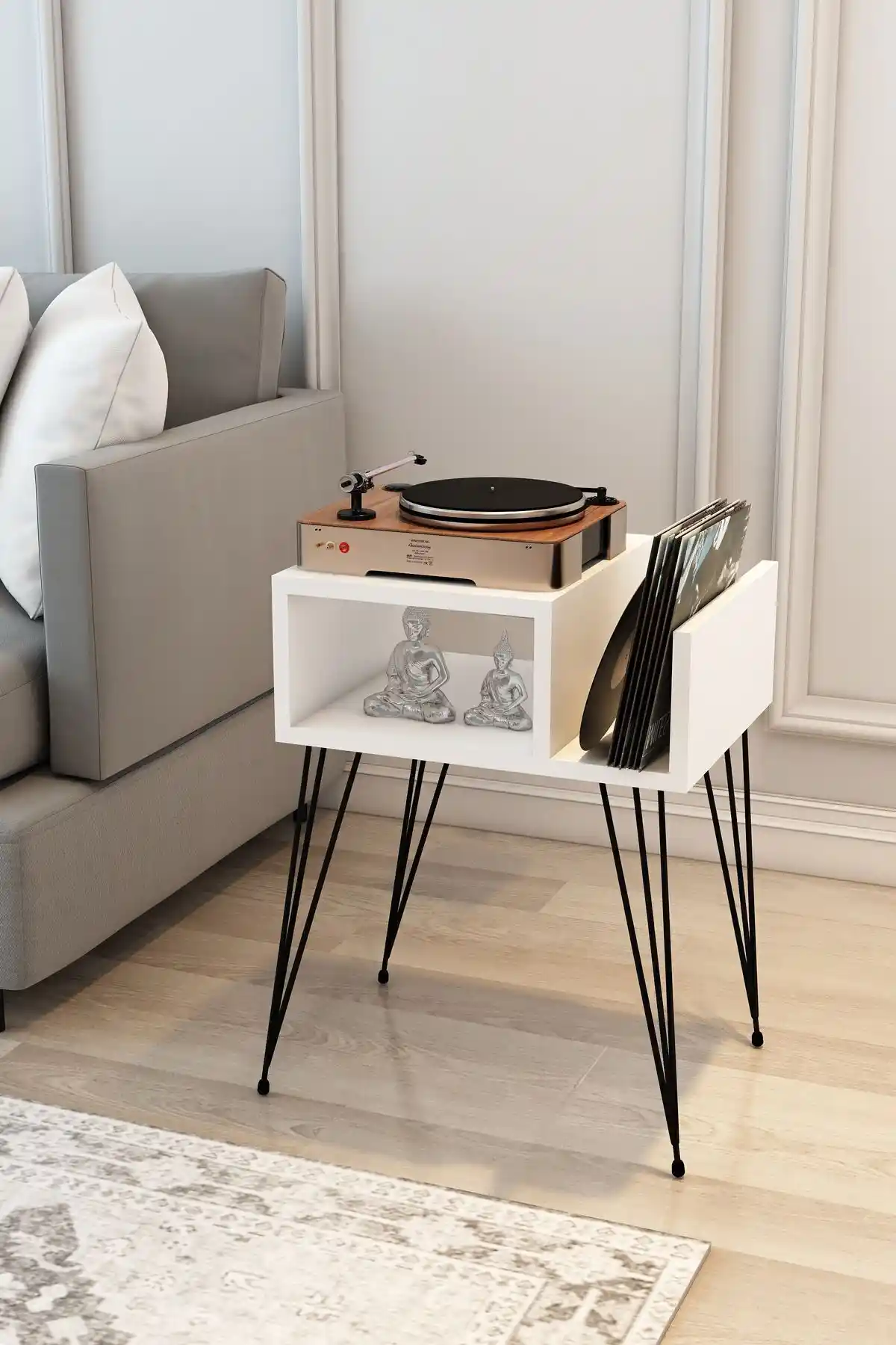 Modanka Begonya Plak Sehpası Estetik ve Fonksiyonellik Sunan Klasik Tasarım