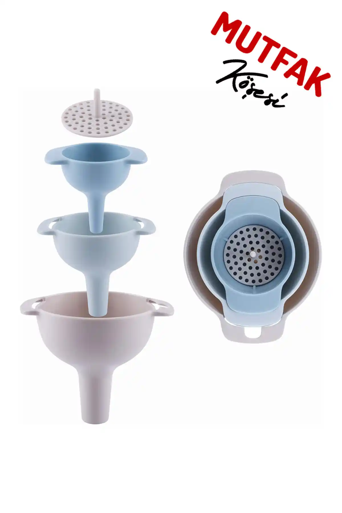 Mutfak Köşesi Fiori Pratik 4'lü Huni Seti: Kullanışlı ve Estetik Mutfak Gereçleri