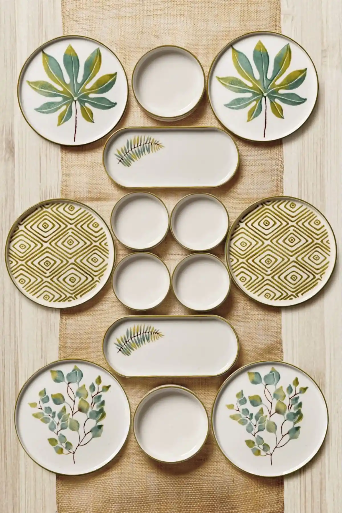 NESS HOME 14 Parça 6 Kişilik Seramik Kahvaltı Takımı Estetik ve İşlevsel Tasarım