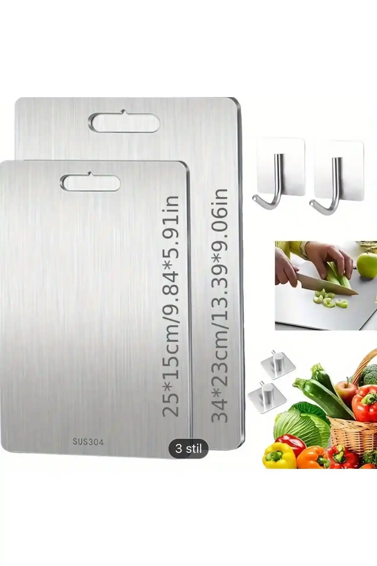 Paslanmaz Çelik Kesme Tahtası Seti: Hijyenik ve Dayanıklı Mutfak Çözümü