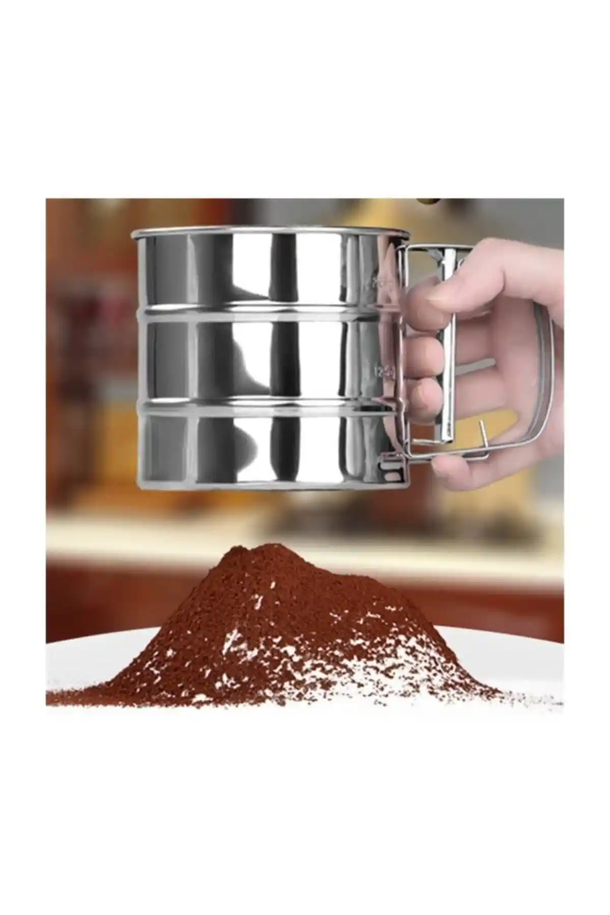 Paslanmaz Metal Un ve Şeker Eleği: Dayanıklı ve Pratik Mutfak Gereçleri