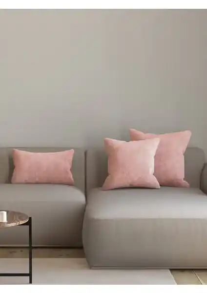 Pastel Kadife Türk Gülü Renkli Kırlent Yastık Kılıfı Estetik ve Dayanıklı Tasarım