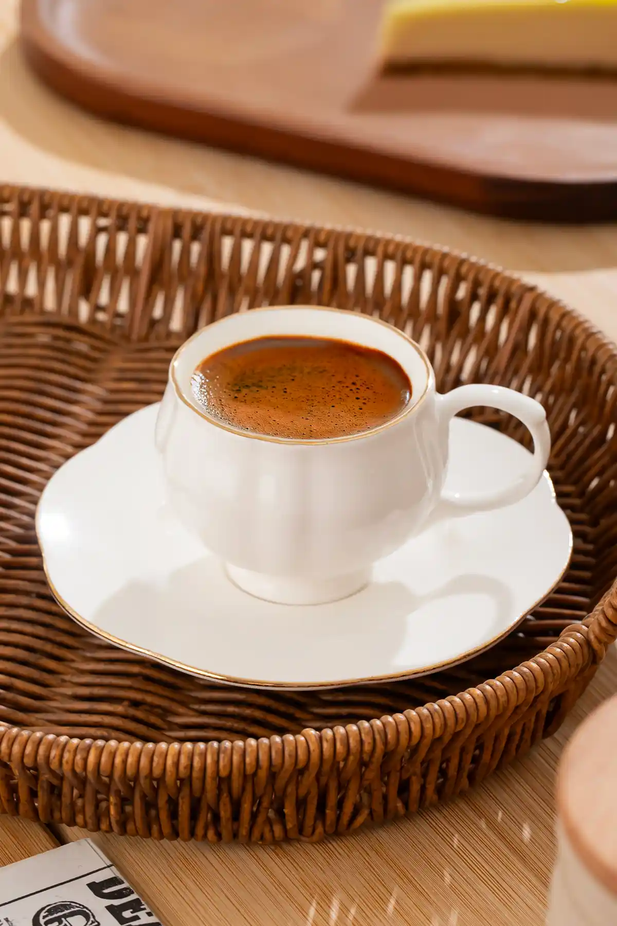 Porsima 4312 Emery 12 Parça Altın Detaylı Kahve Fincan Takımı 6 Kişilik