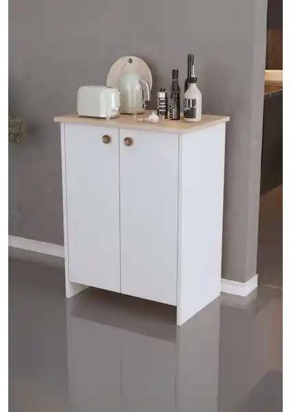 Pratico Plus Çok Amaçlı 2 Kapaklı Dolap Sonomo Beyaz Modern ve Çok Yönlü Depolama Çözümü