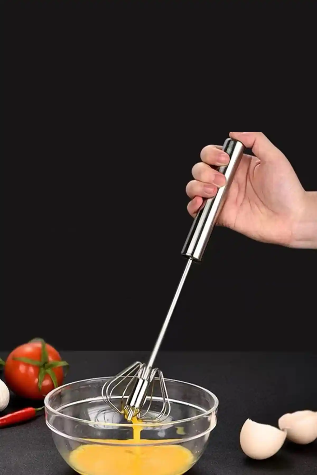 Sekiz8 Pratik Paslanmaz Çelik Otomatik Çırpıcı: Dayanıklı ve Kullanışlı Mutfak Aracı