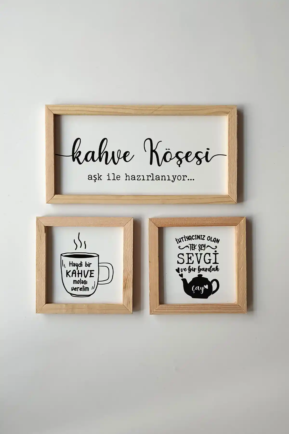 Ahşap Tablo Seti ile Evinize Şıklık ve Sıcaklık Katın Modern Dekorasyon Fikirleri