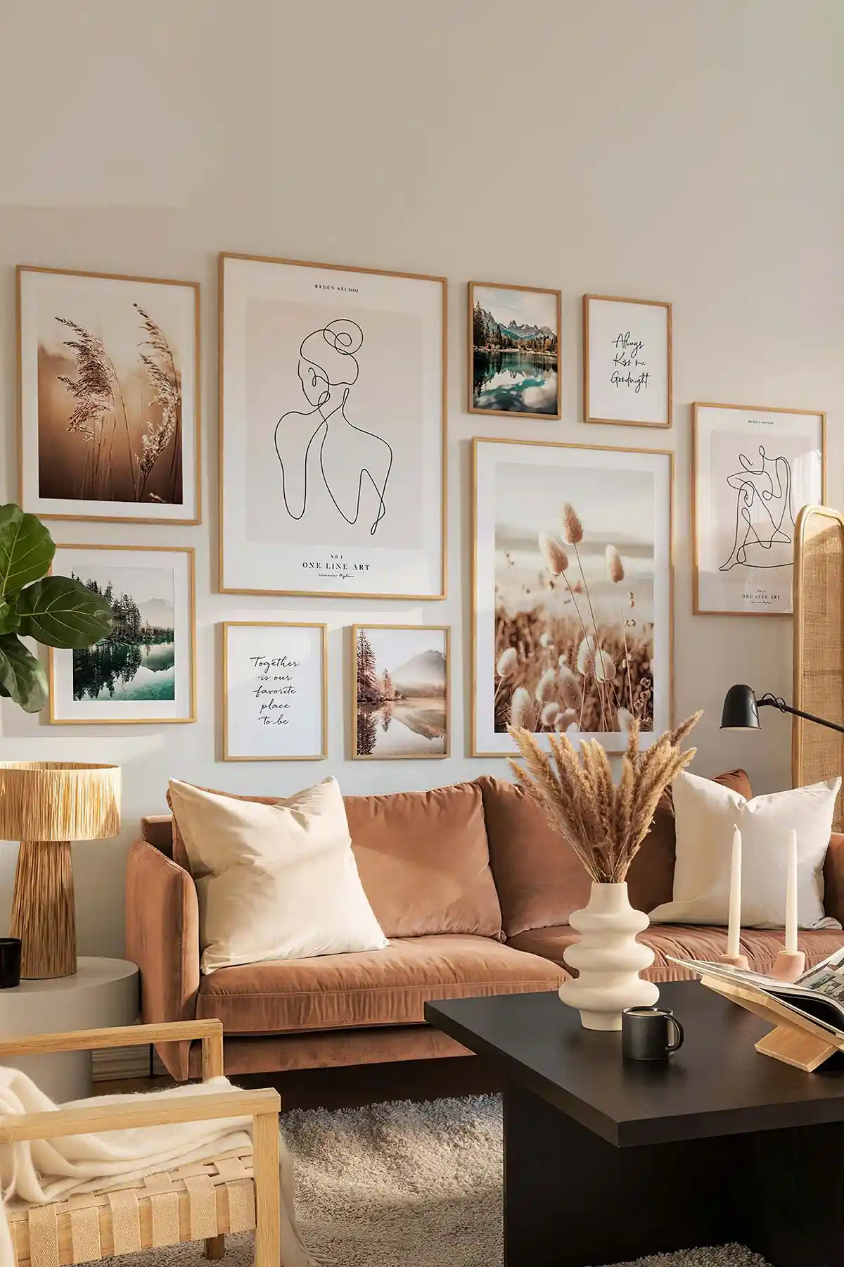 Artavessa 9 Parça MDF Tablo Seti Modern Dekorasyon İçin Şık ve Dayanıklı Duvar Sanatı