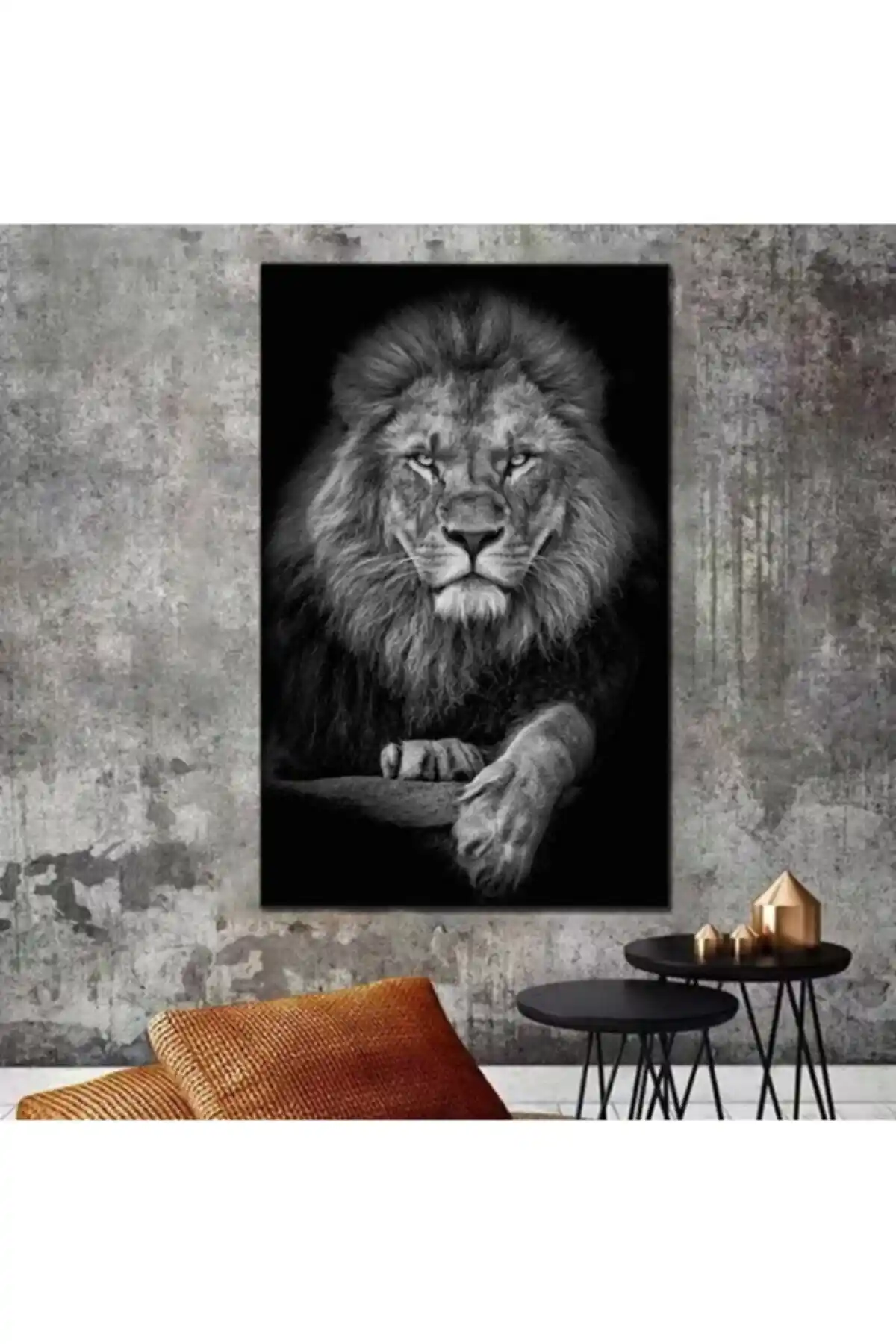 Aslan Leopar HD Baskı Kanvas Tablo Modern Dekorasyon İçin Uygun Bir Sanat Eseri