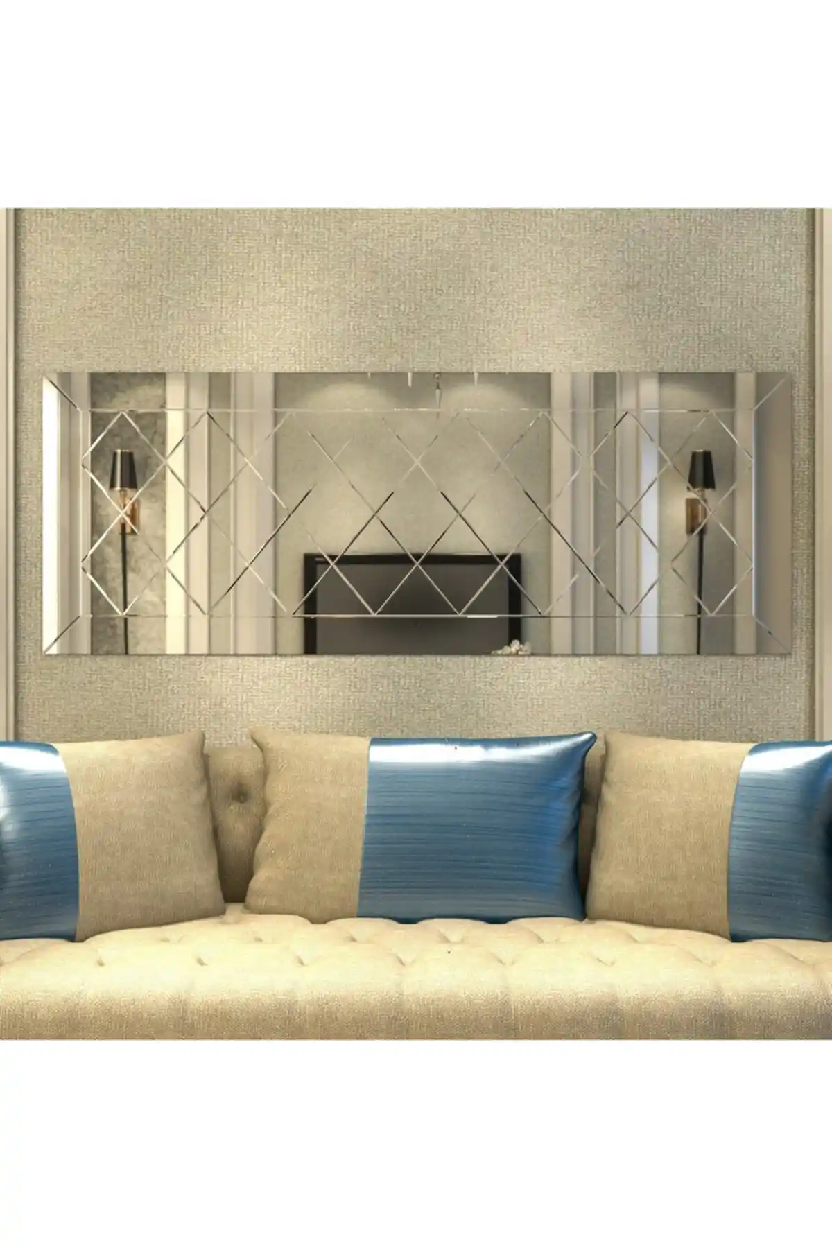 Camexstore Baklava Desenli Boy Aynası Modern ve Şık Tasarımıyla Dekorasyonunuza Estetik Katıyor