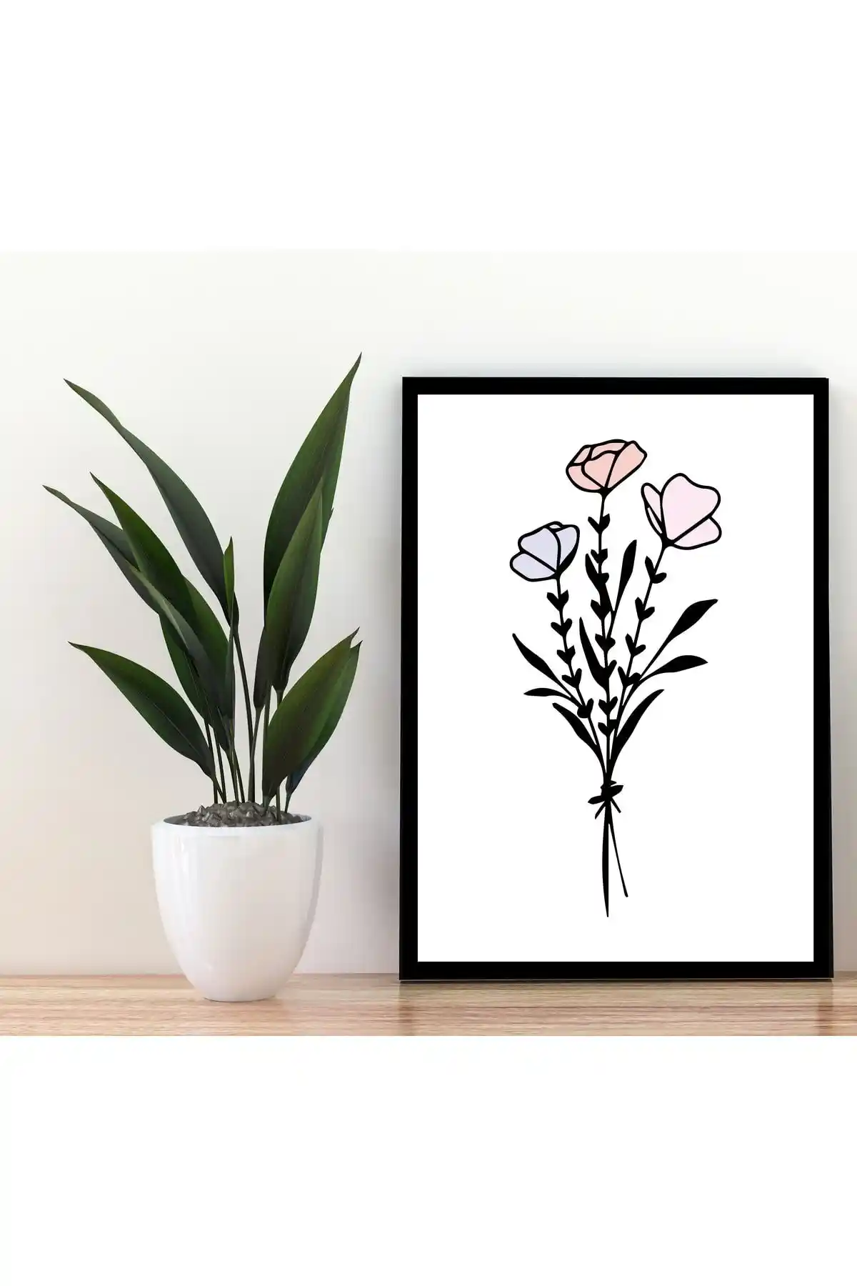 Deephediyem Siyah Çerçeve Görünümlü Duvar Tablosu Modern ve Şık Dekorasyon Parçası