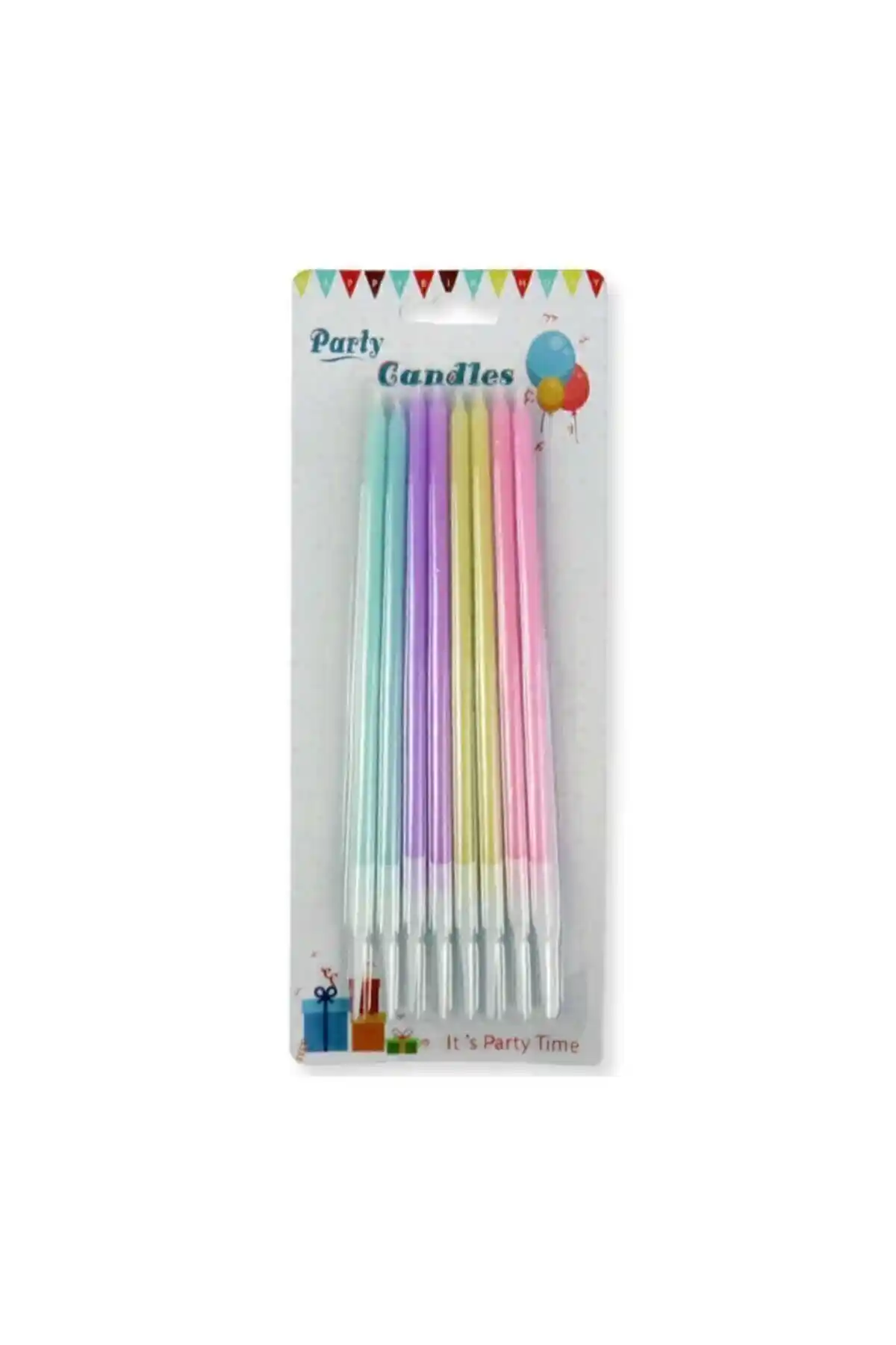 Elitetime Pasta Mumu Pastel Renklerde Şık Dekoratif Mumlar 6'lı Paket