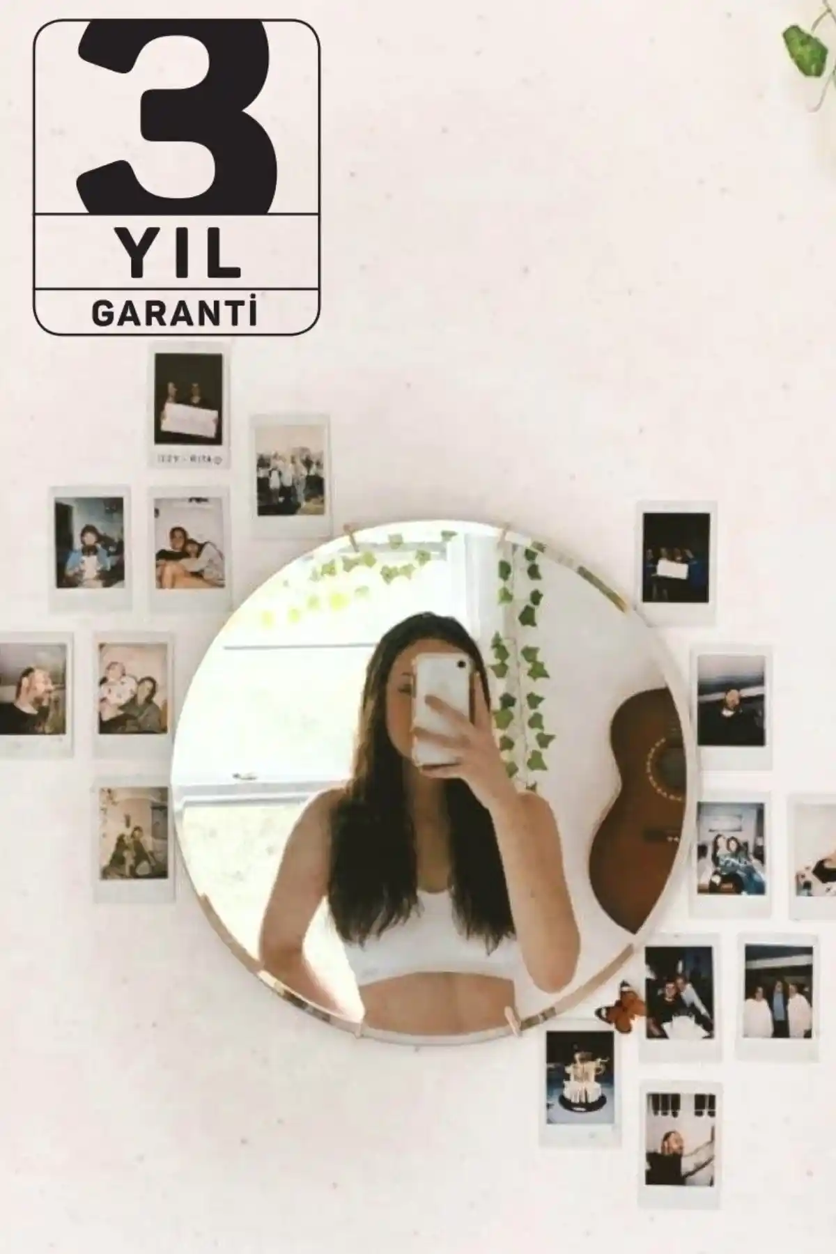 EVCAZIM Yuvarlak Dekoratif Makyaj Aynası: Şıklık ve Fonksiyonun Birlikteliği