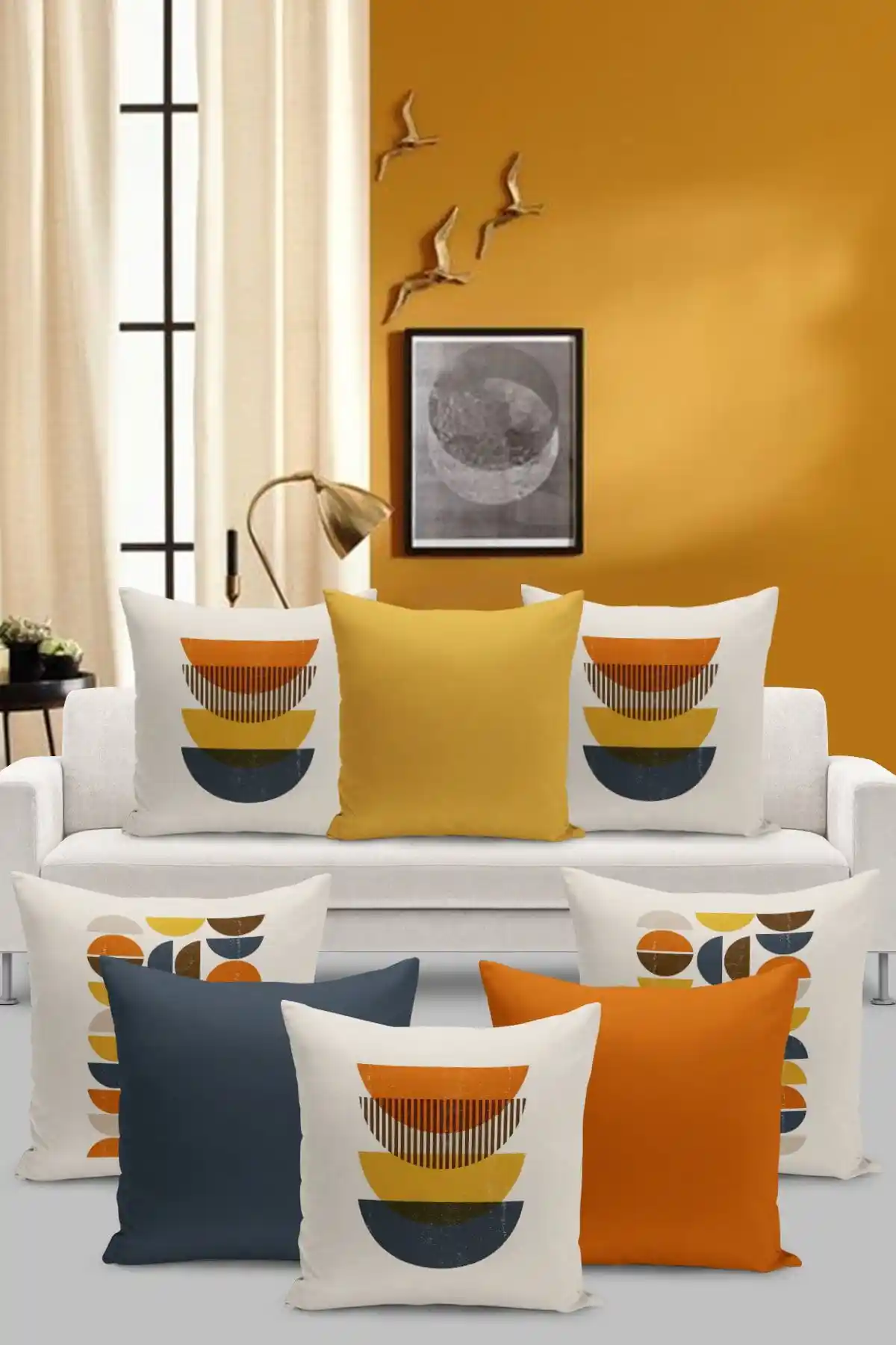 Filamente 8'li Kırlent Kılıf Seti Modern Tasarım ve Yüksek Kalite ile Ev Dekorasyonunu Güçlendirir