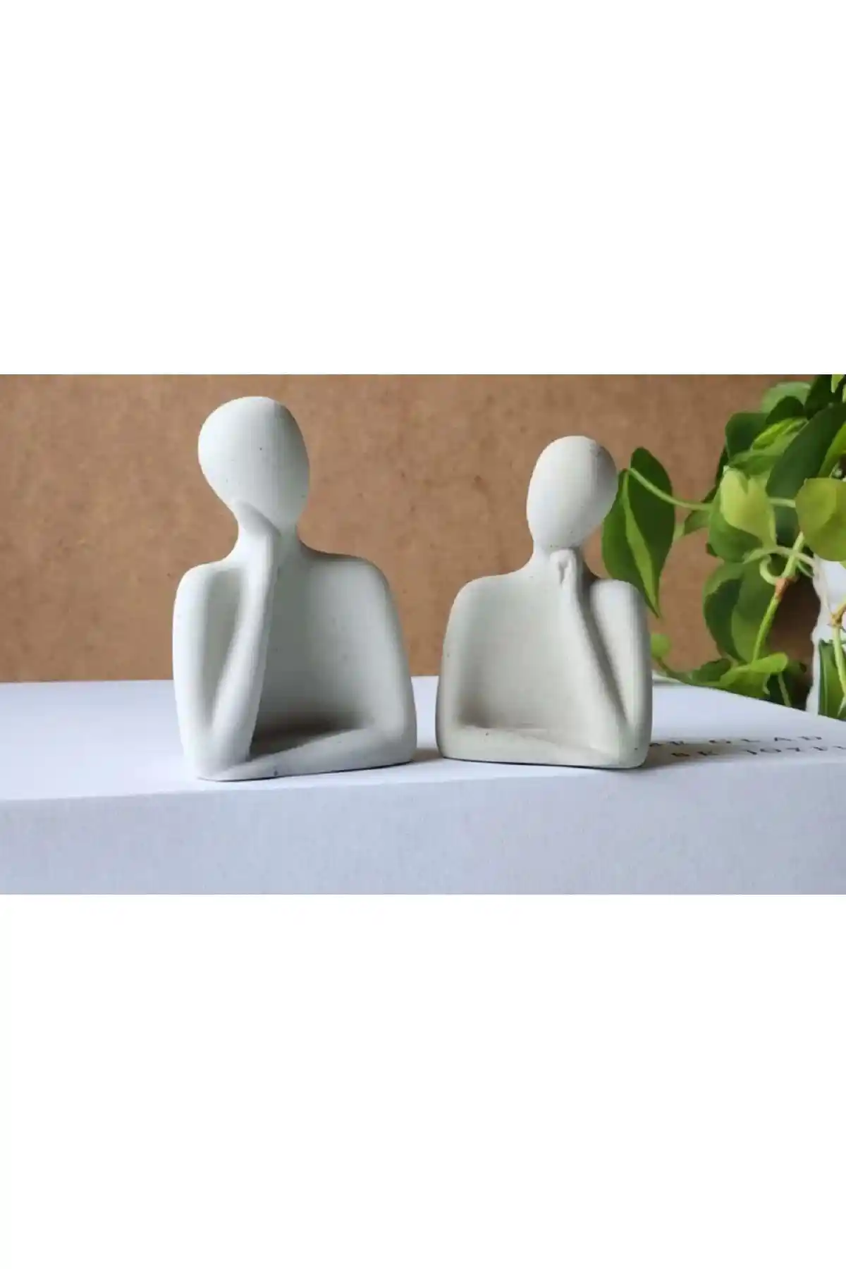 Genel Markalar Dekoratif Çift Obje Biblo Taş Heykel ile Şık ve Dayanıklı Dekorasyon Unsuru