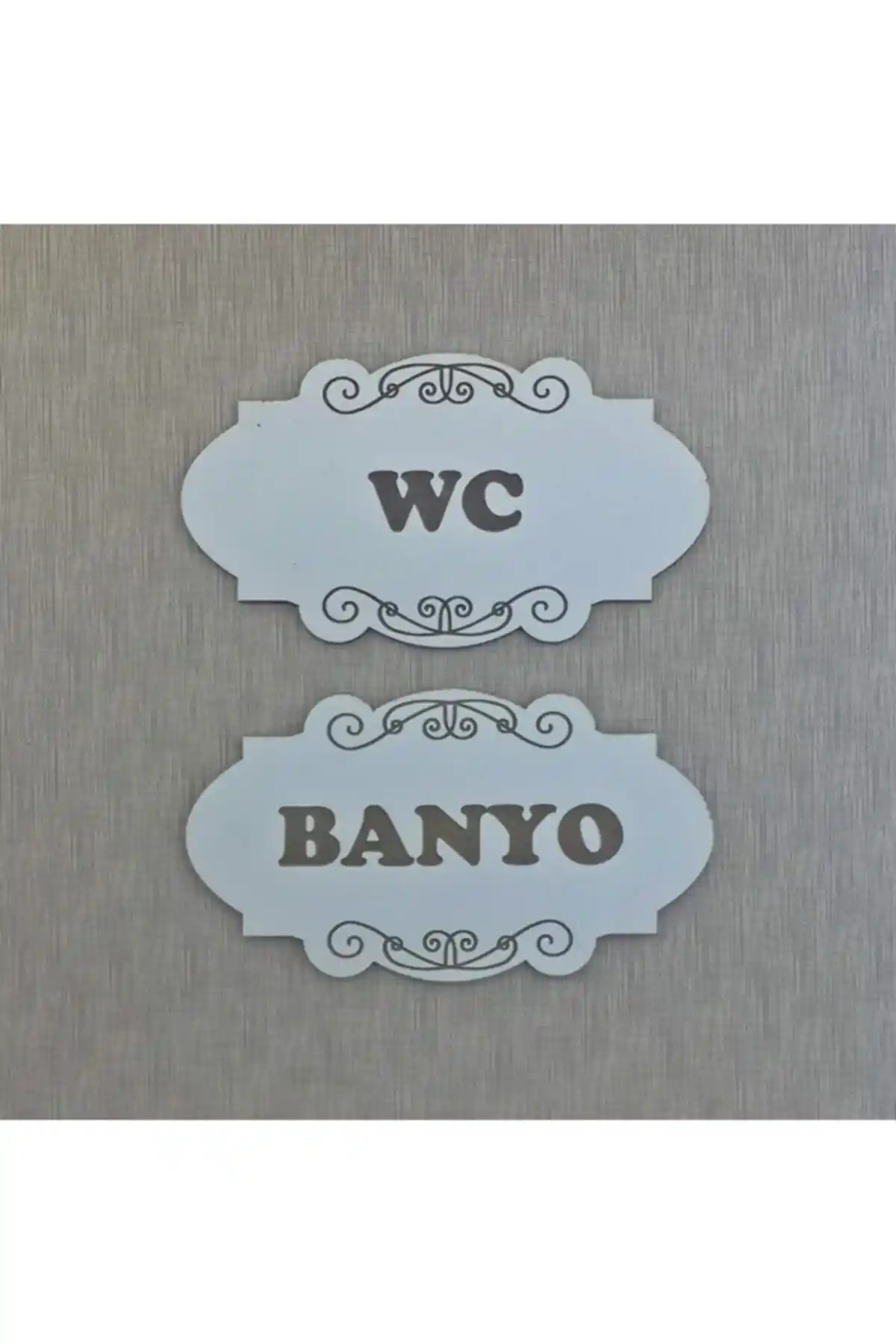 Genel Markalar Wc - Banyo Kapı Tabelası Modern Tasarım ve Dayanıklı Ahşap Malzeme