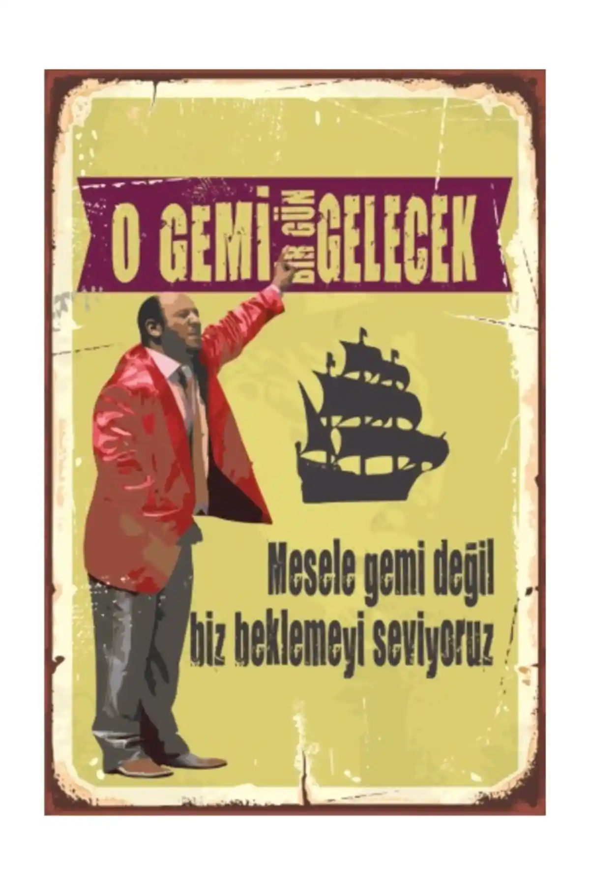 Hayat Poster O Gemi Gelecek Leyla ile Mecnun Duvar Dekoru 10x20 cm Ahşap Tasarım