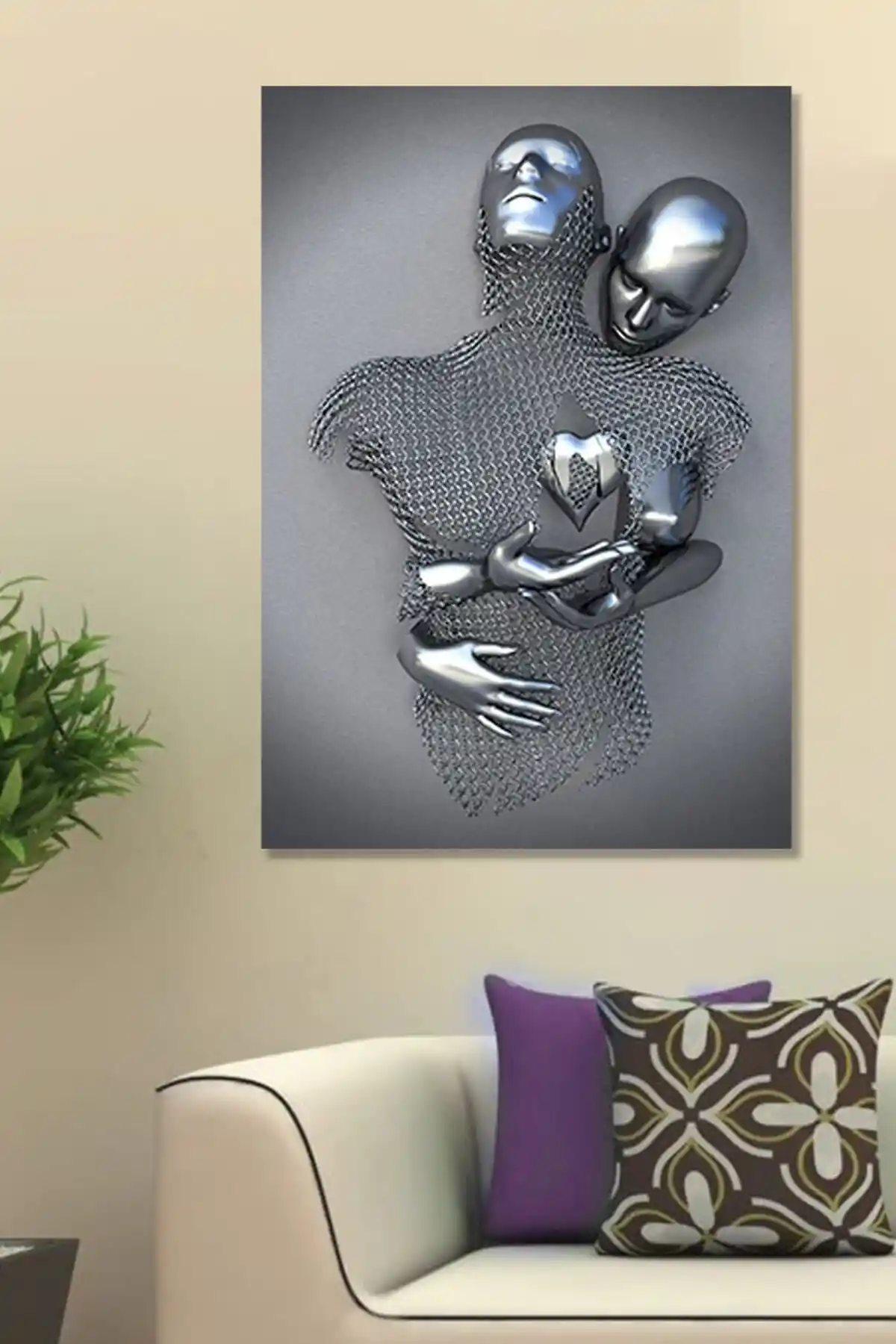 Hediyeler Kapında 90x130 cm Soyut Kanvas Duvar Tablosu Modern Dekorasyon İçin