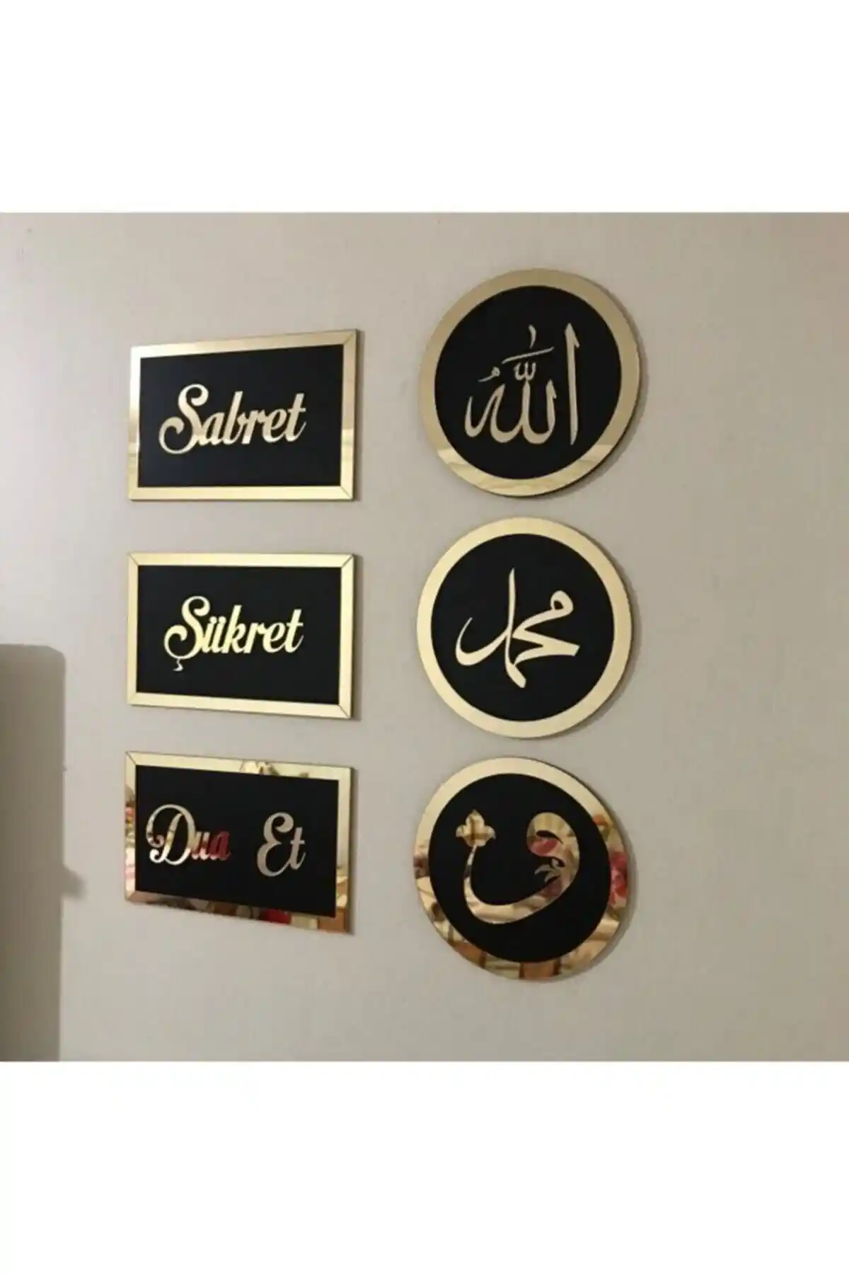Hediyesepetin Sabret, Şükret, Dua Et Seti Modern ve Manevi Dekoratif Tasarım