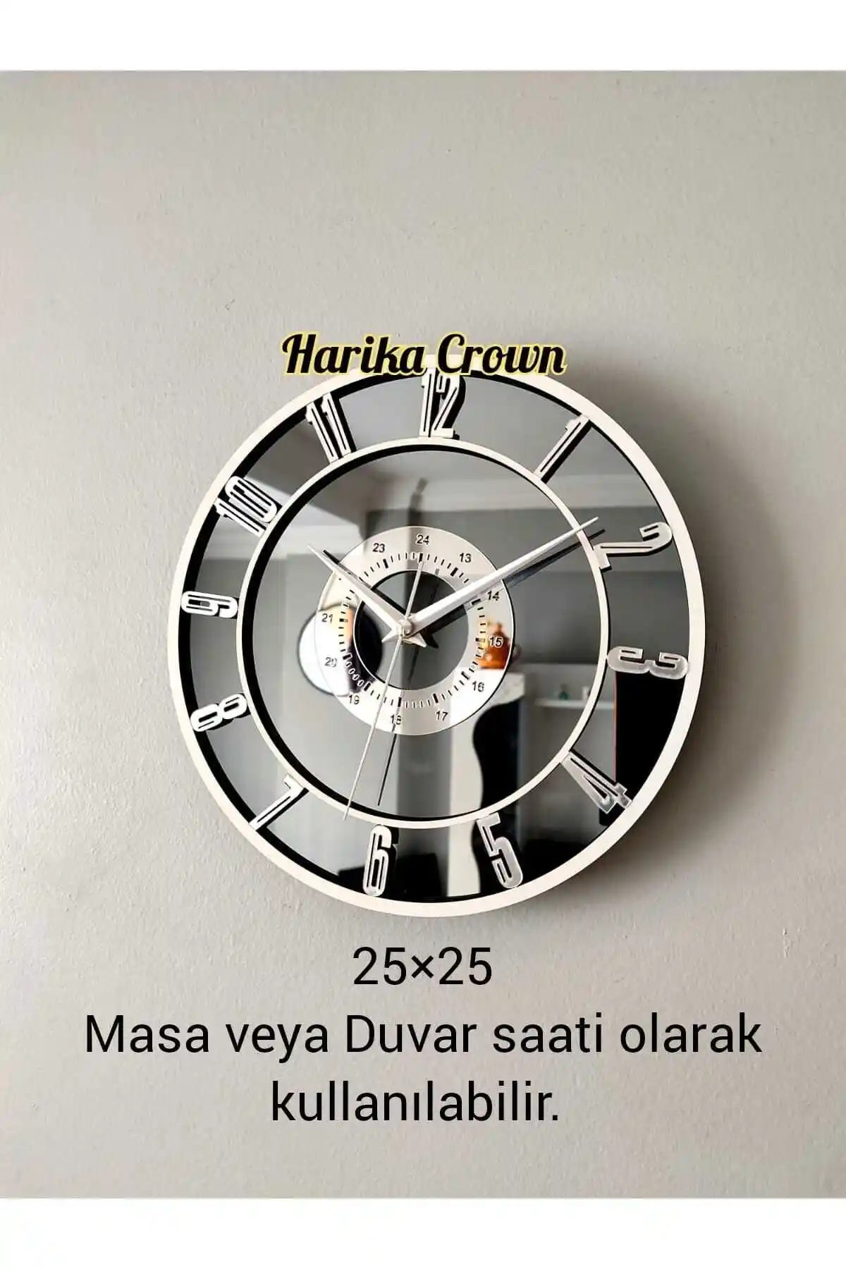 Hibiscus Aynalı Dekoratif Duvar Saati: Modern ve Şık Tasarım ile Ev Dekorasyonunuza Zarif Dokunuş