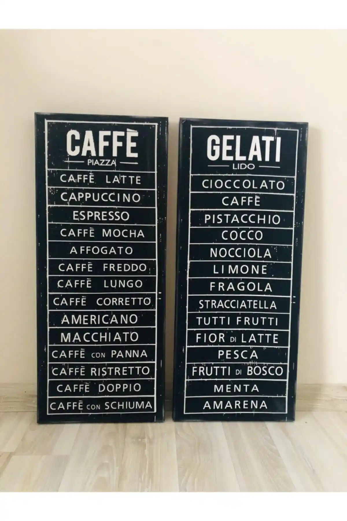 KanvasSepeti Caffe Gelati Mutfak Tablosu Modern ve İlham Verici Dekorasyon Parçası