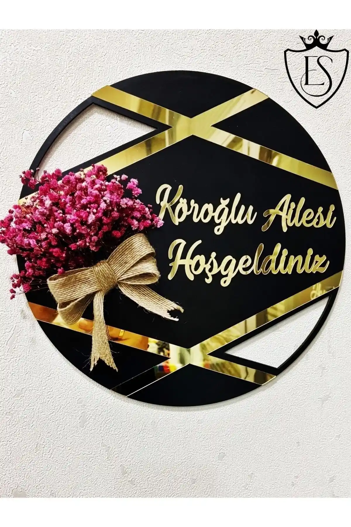 Kişiye Özel Modern Kapı Süsü - Ahşap ve Pleksi Dekoratif Aksesuar