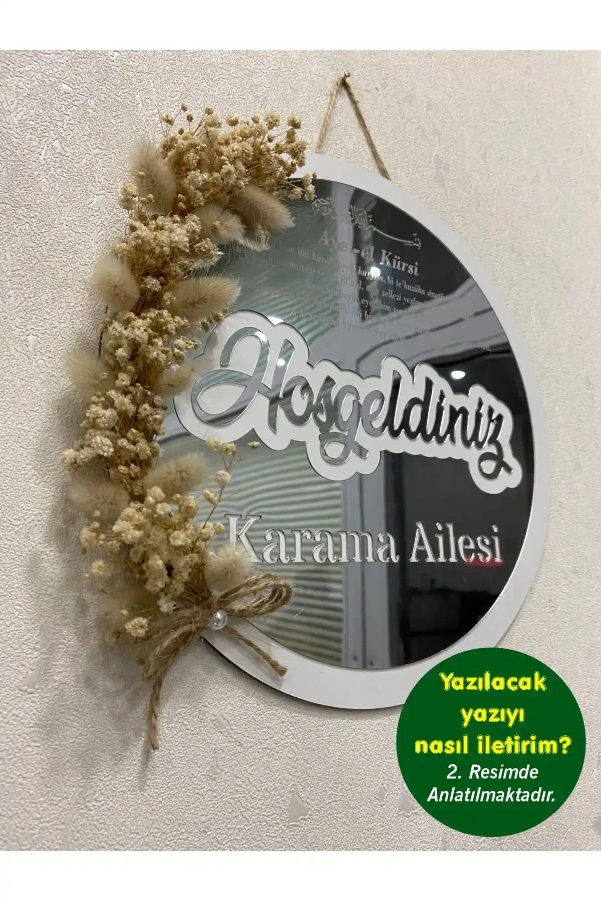 Kişiye Özel Modern Kapı Süsü Gümüş Renkli ve Estetik Tasarım Özellikleri