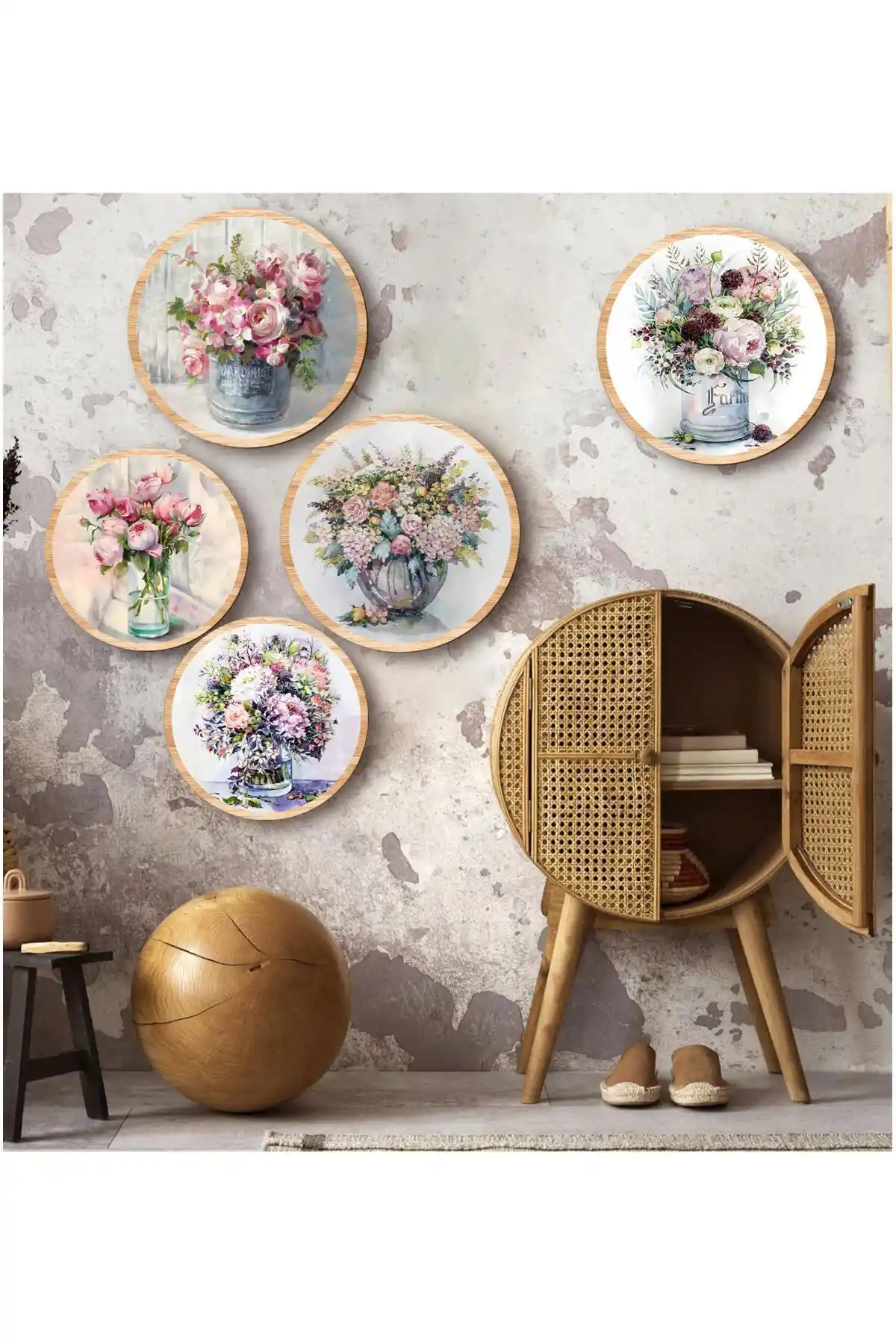 KutuTR Dekorize MDF 5 Parça Tablo Seti Modern ve Manevi Temalara Uygun Dekoratif Çerçevesiz Tasarım