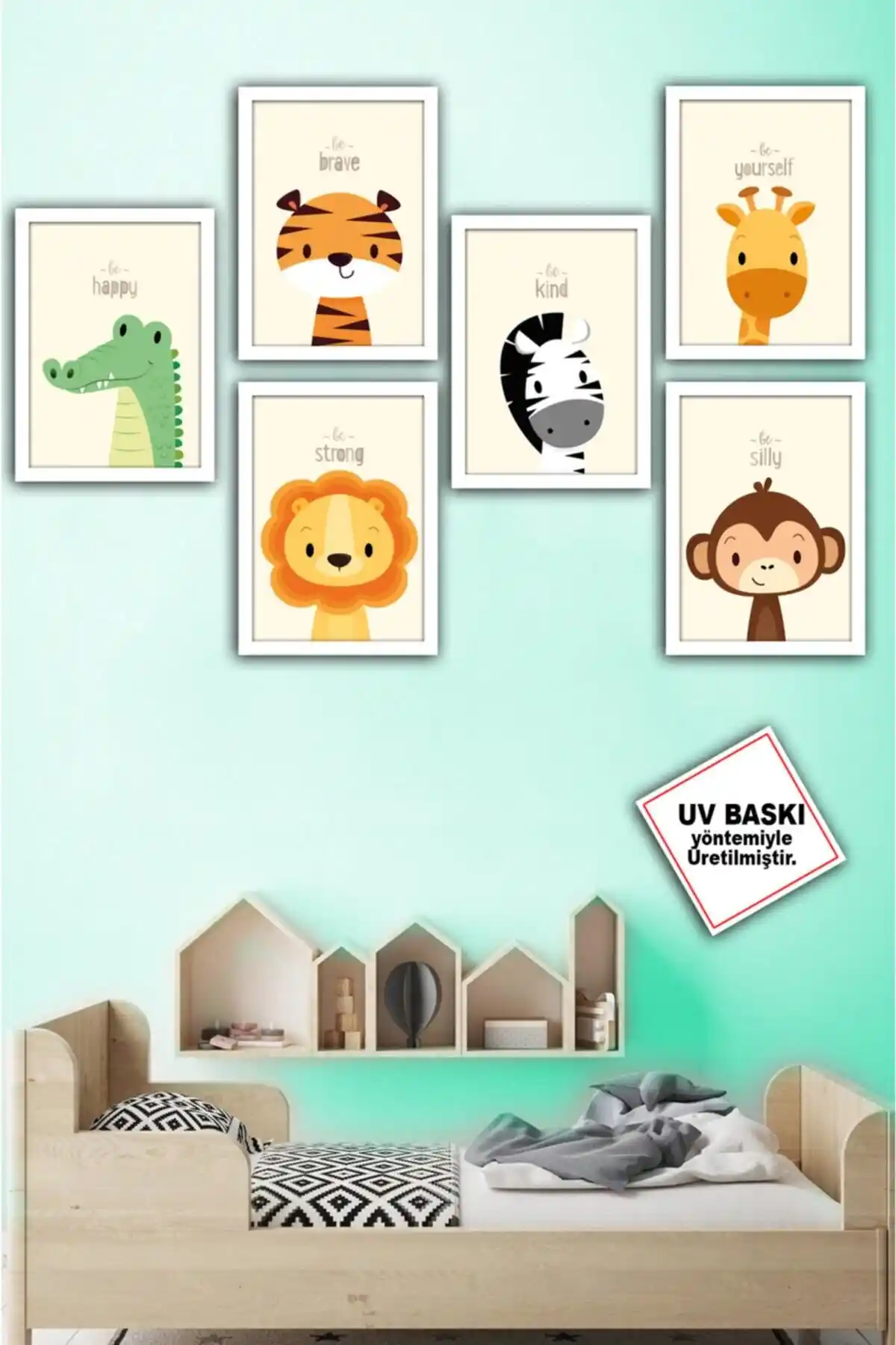 Lankas Çocuk Odası Tablo Seti 6 Parça Doğa Temalı Modern Dekorasyon Çözümü