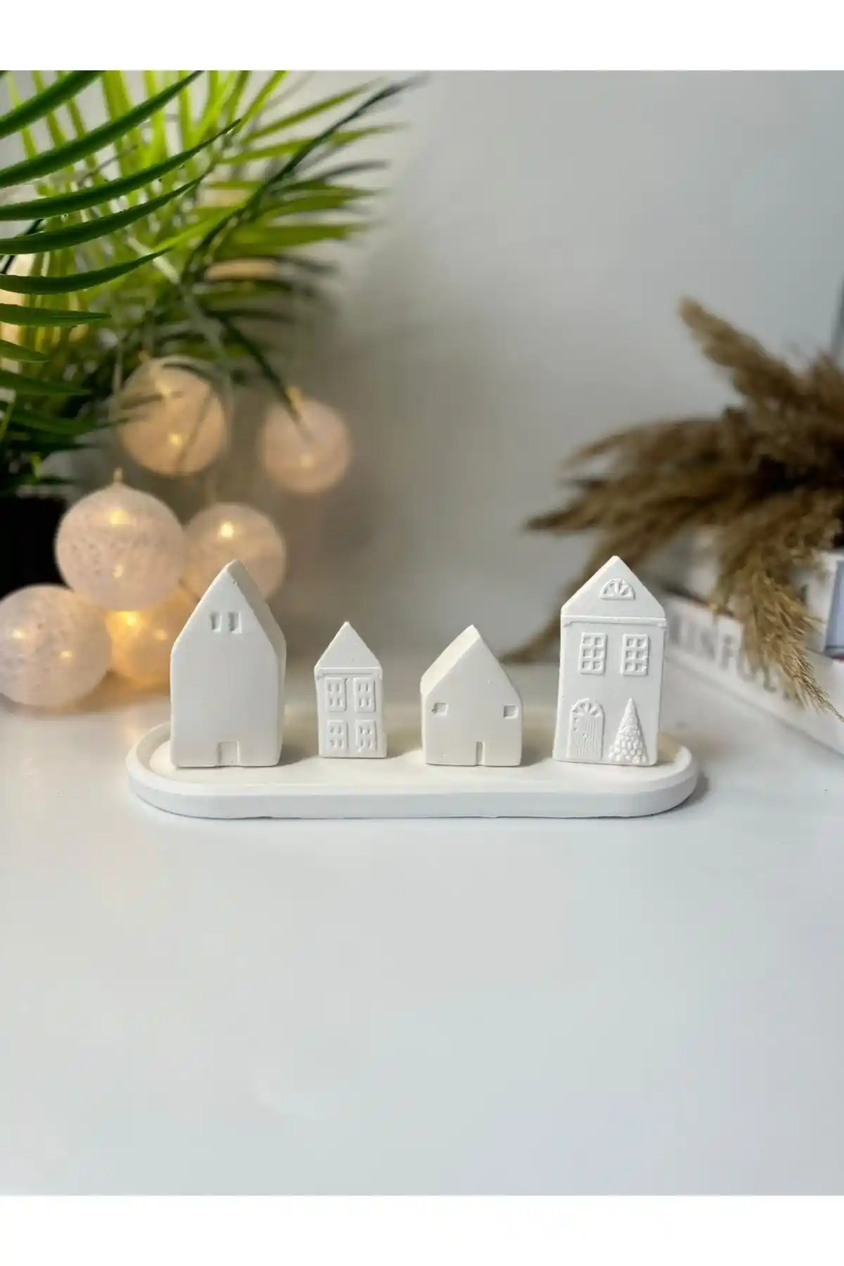 Linecraft Dekoratif 4'lü Ev Figürü Seti Modern Soyut Sanat Tasarımı