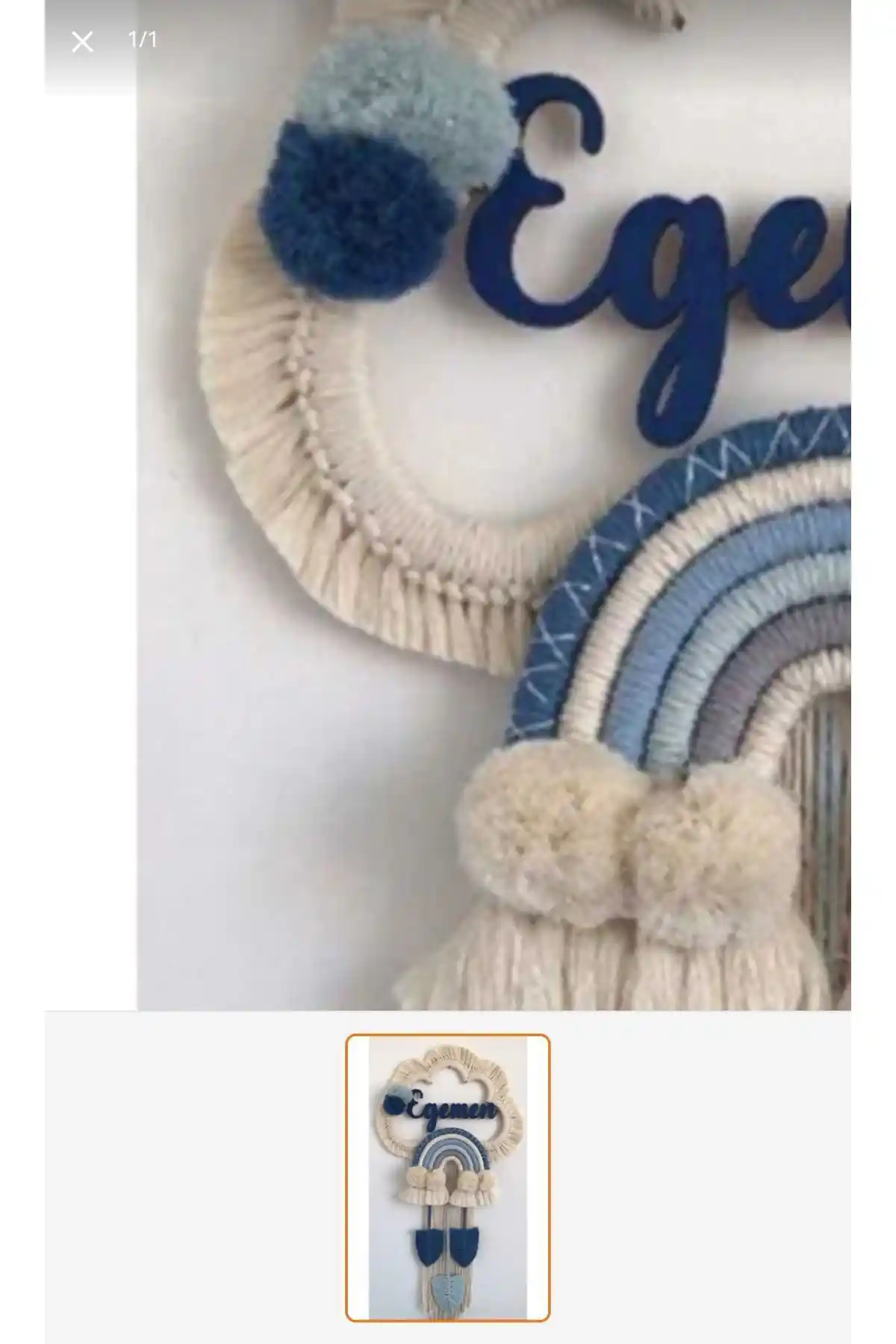 Makrome Bulut Bebek Kapı Süsü: Renkli ve Eğlenceli Çocuk Odası Dekorasyonu