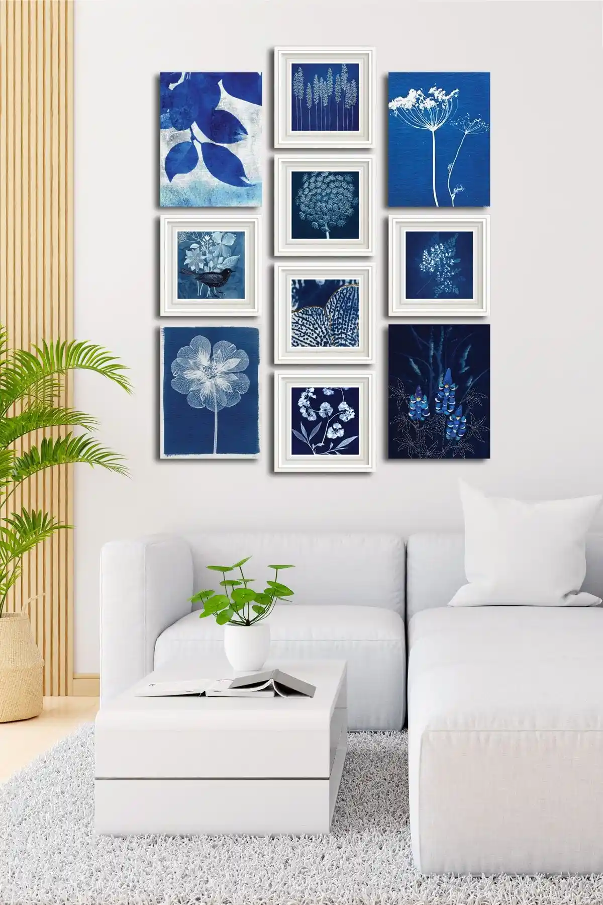 Modern ve Estetik 10 Parçalı MDF Çerçeve Görünümlü Tablo Seti Dekorasyon Alternatifi